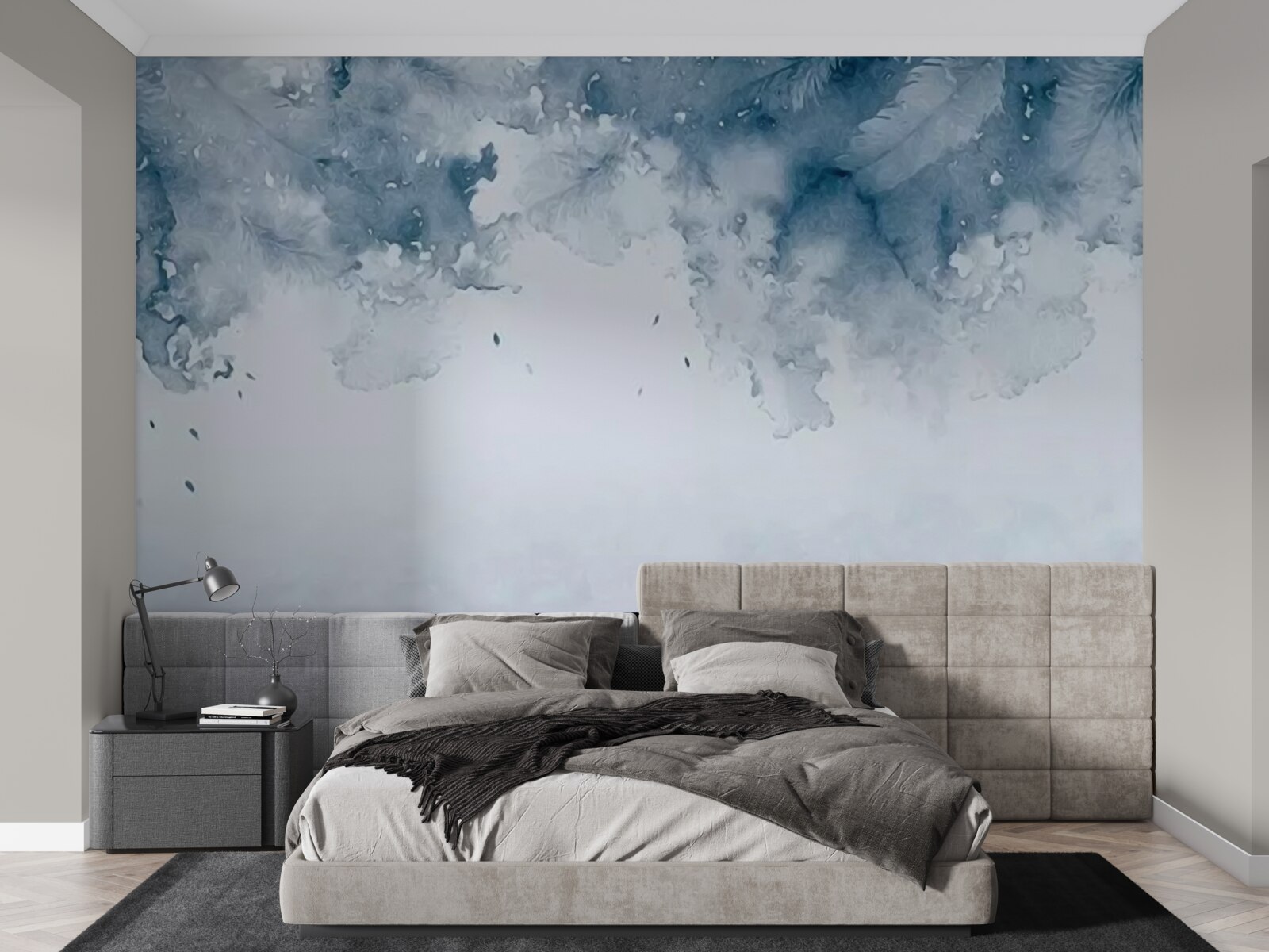 Fototapeten Blaue Wand