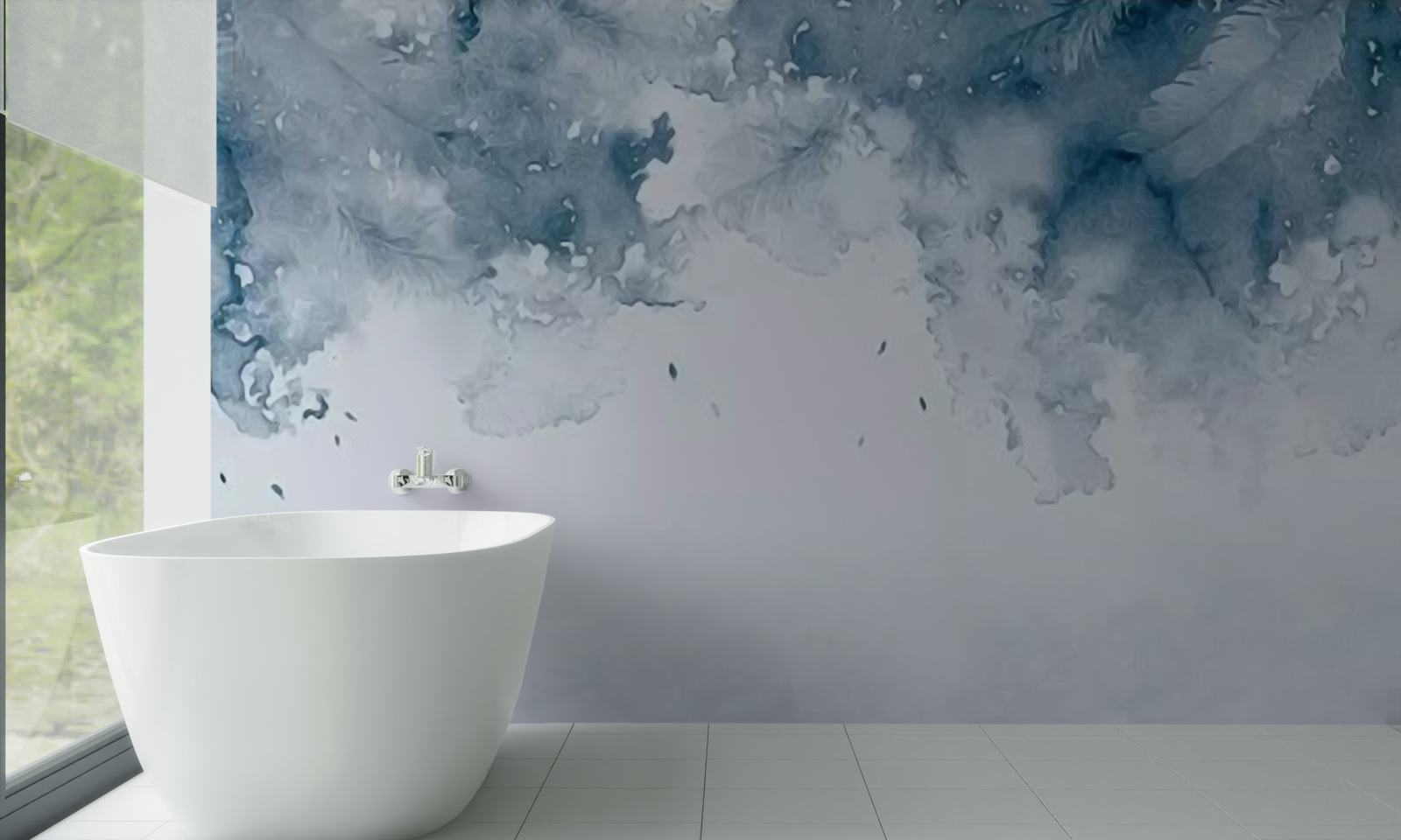 Fototapeten Blaue Wand
