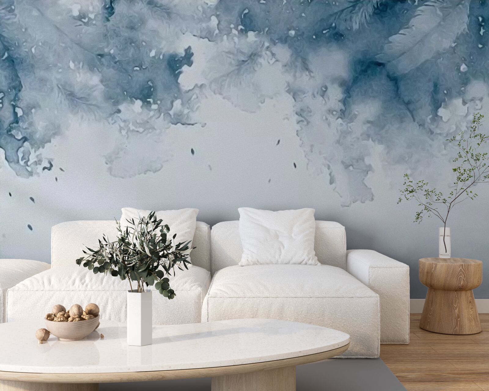 Fototapeten Blaue Wand