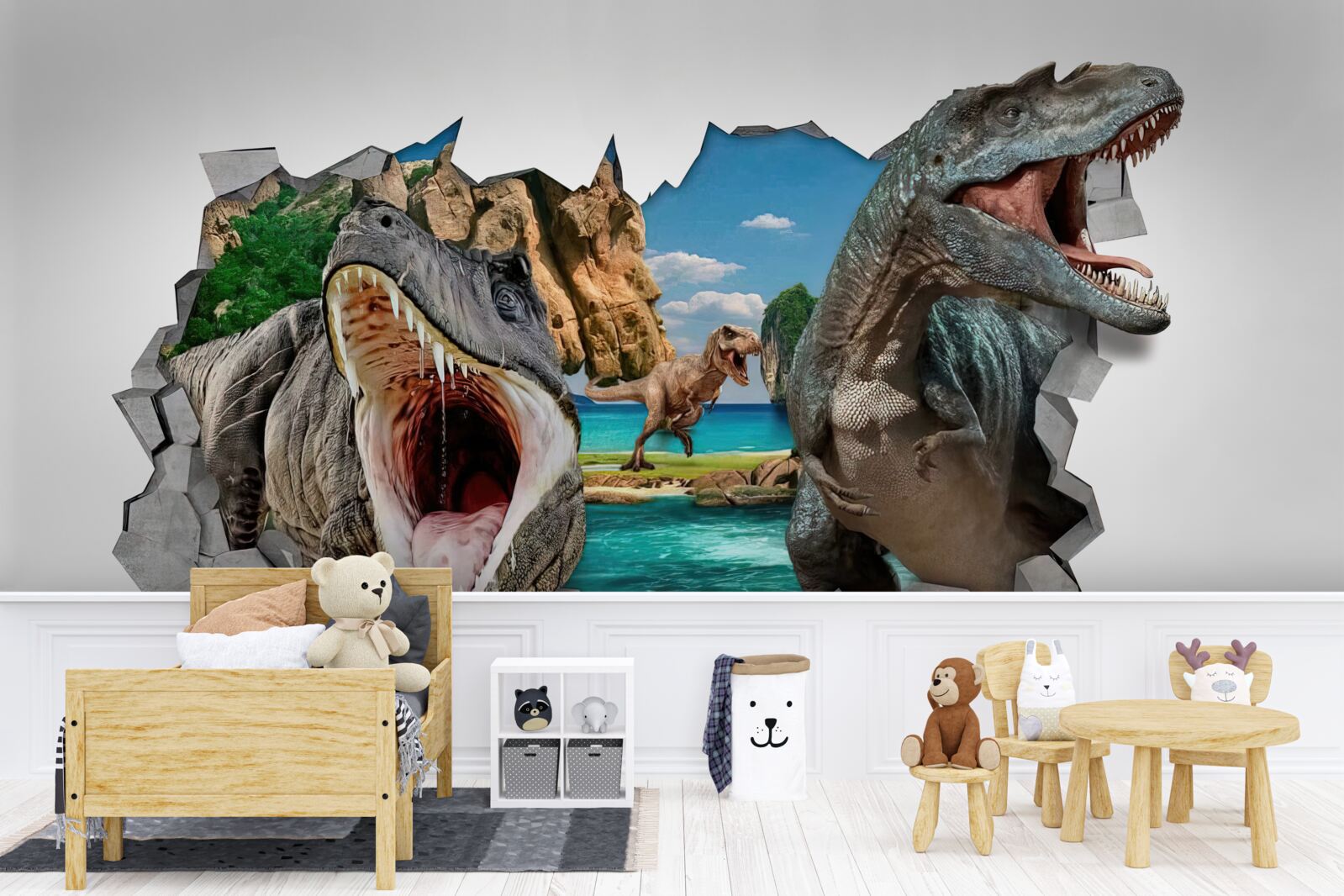 Fototapeten Figur, Dinosaurier und Spiele