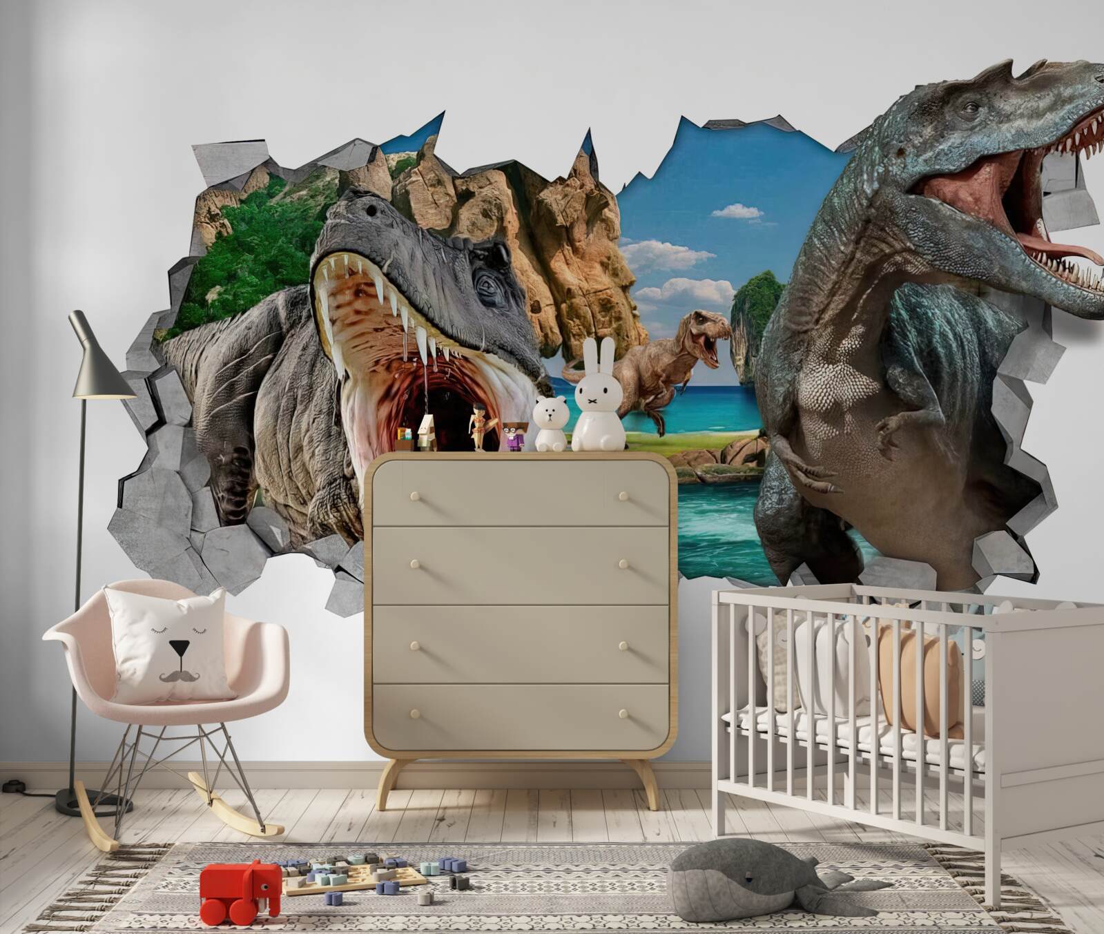 Fototapeten Figur, Dinosaurier und Spiele