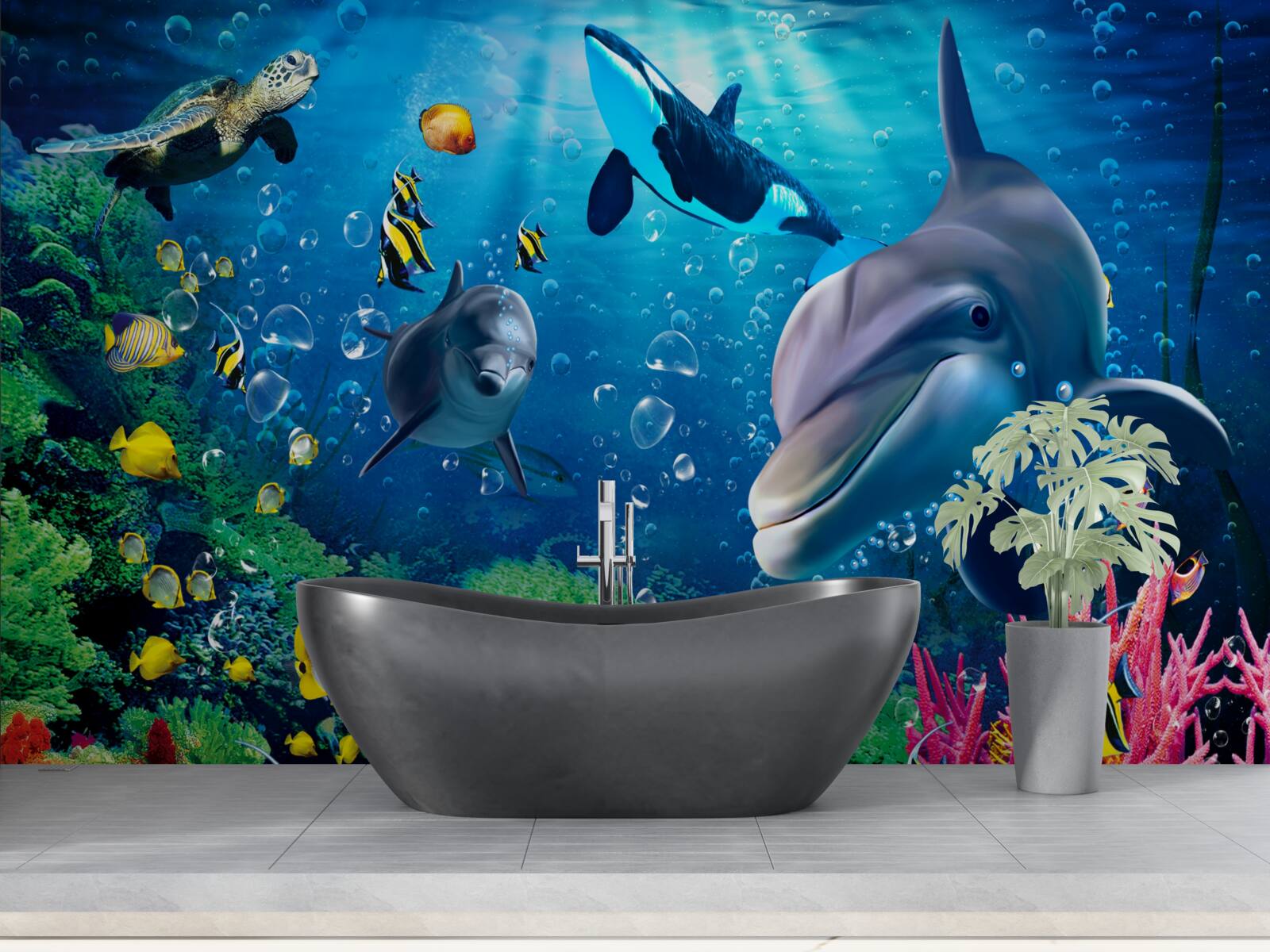 Fototapeten Wunderbare Tiefen des Unterwasserreichs