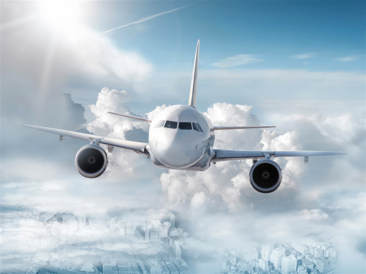 Fototapeten Passagierflugzeuge, Luftfahrten und Lufttechnologie