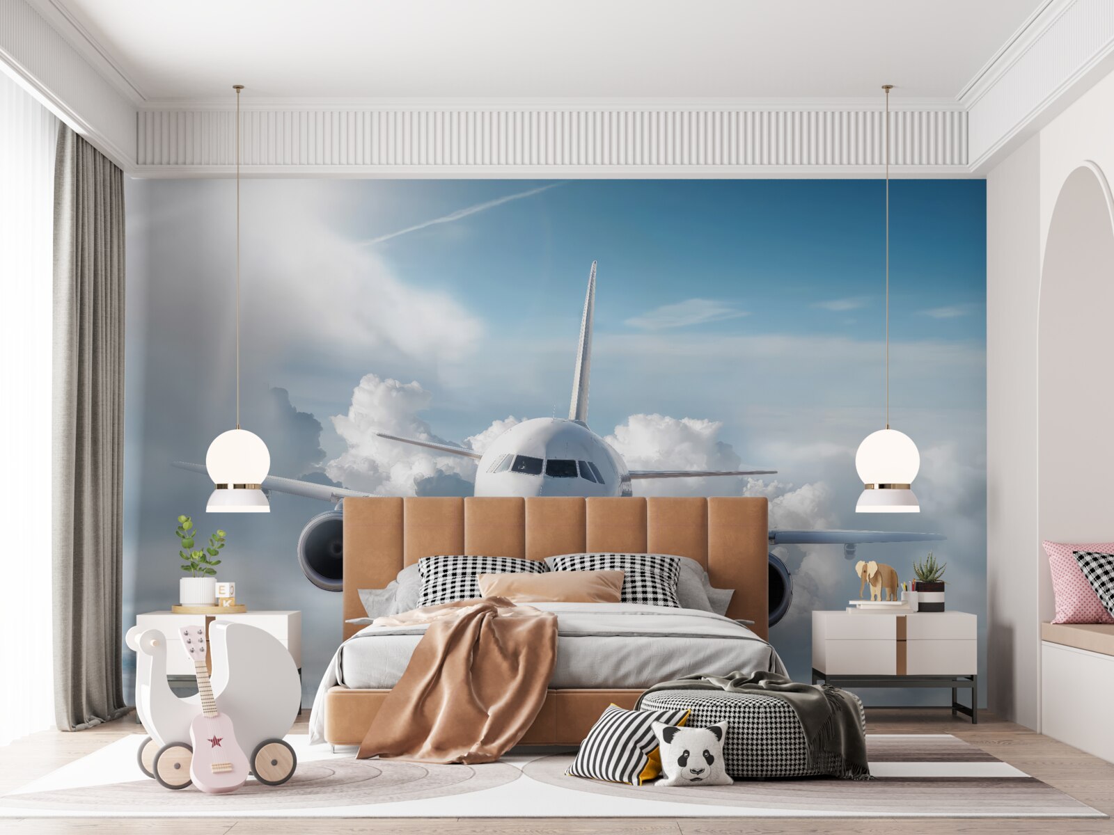 Fototapeten Passagierflugzeuge, Luftfahrten und Lufttechnologie