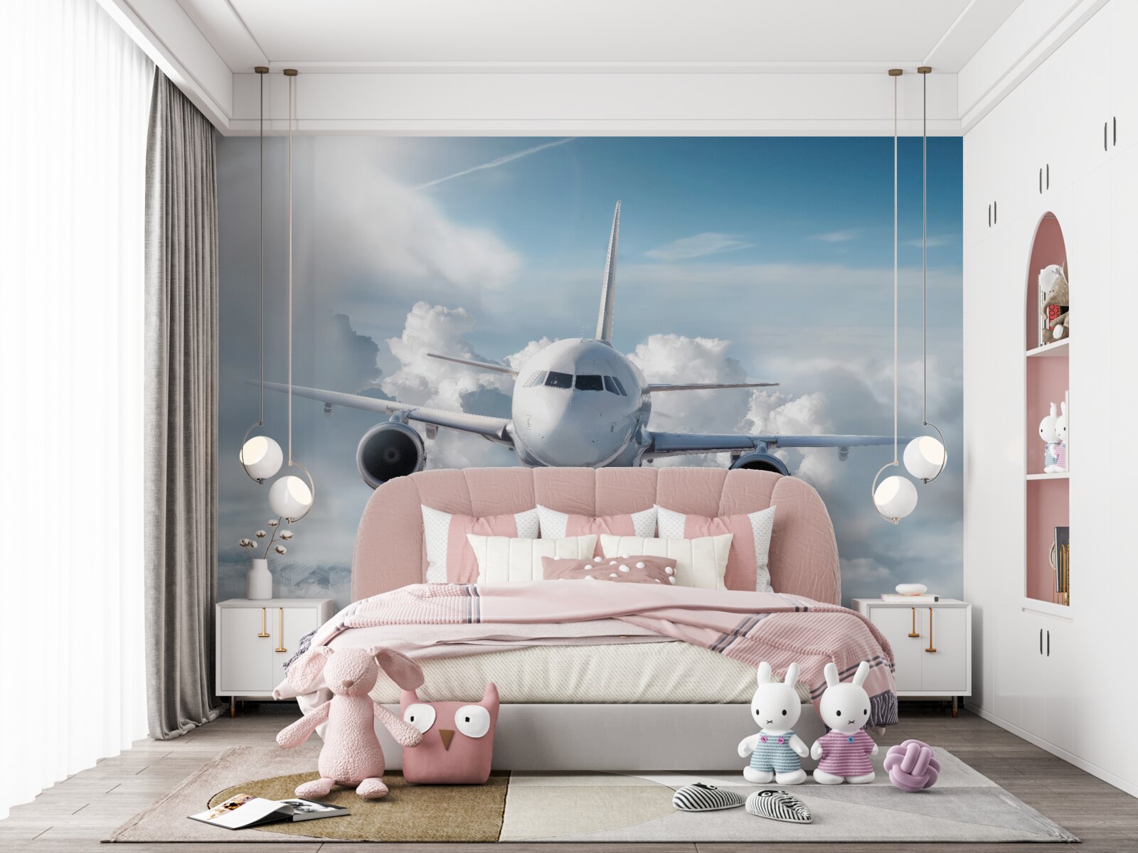 Fototapeten Passagierflugzeuge, Luftfahrten und Lufttechnologie