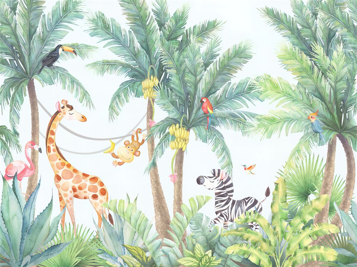 Fototapeten Tapeten und Giraffen, mit Ausnahme einer Giraffe