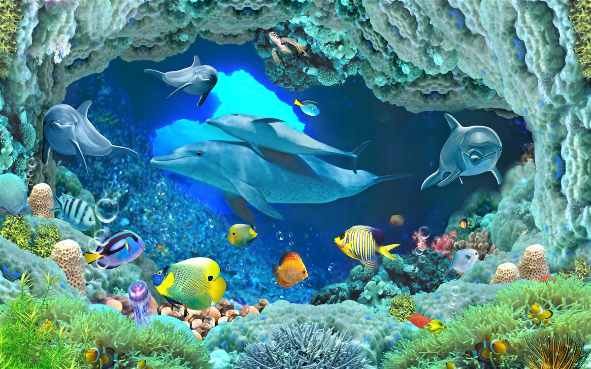 Fototapeten Wand- und Süßwasseraquarium
