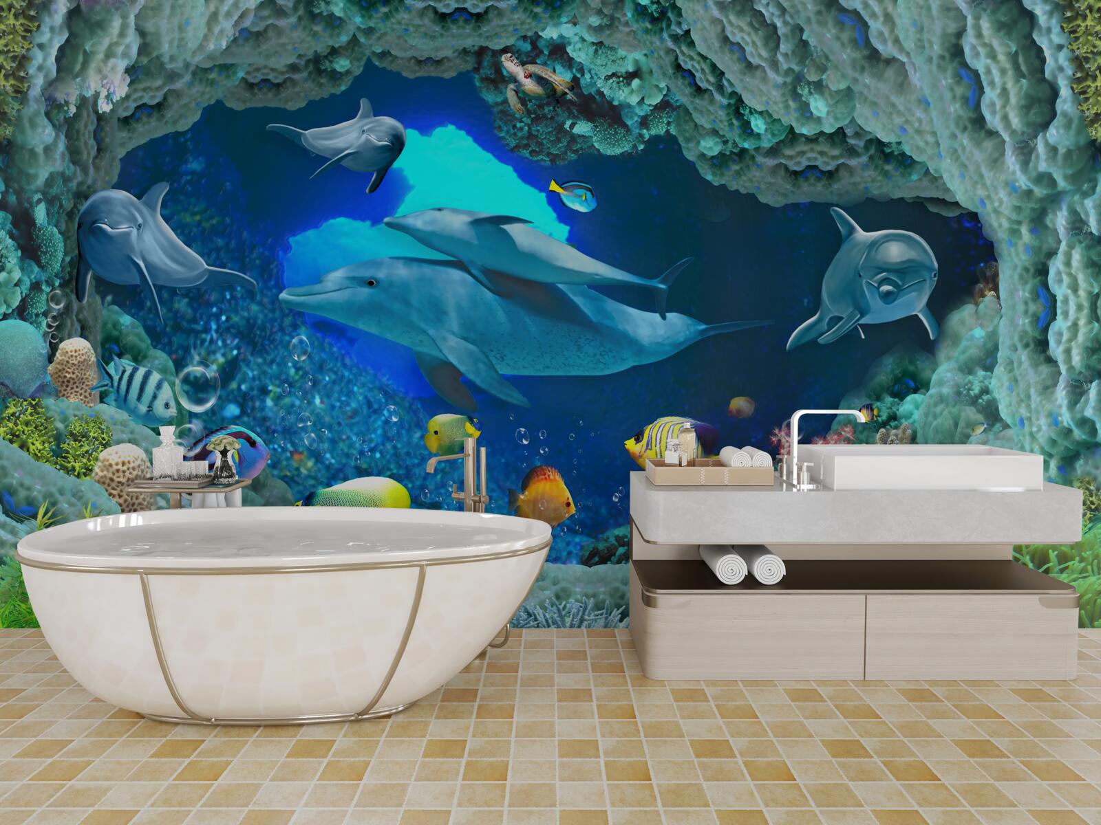 Fototapeten Wand- und Süßwasseraquarium
