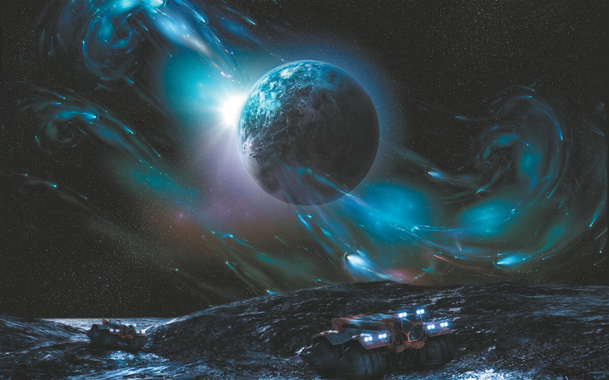 Fototapeten Astronomischer Raum, Raumobjekt und das Universum