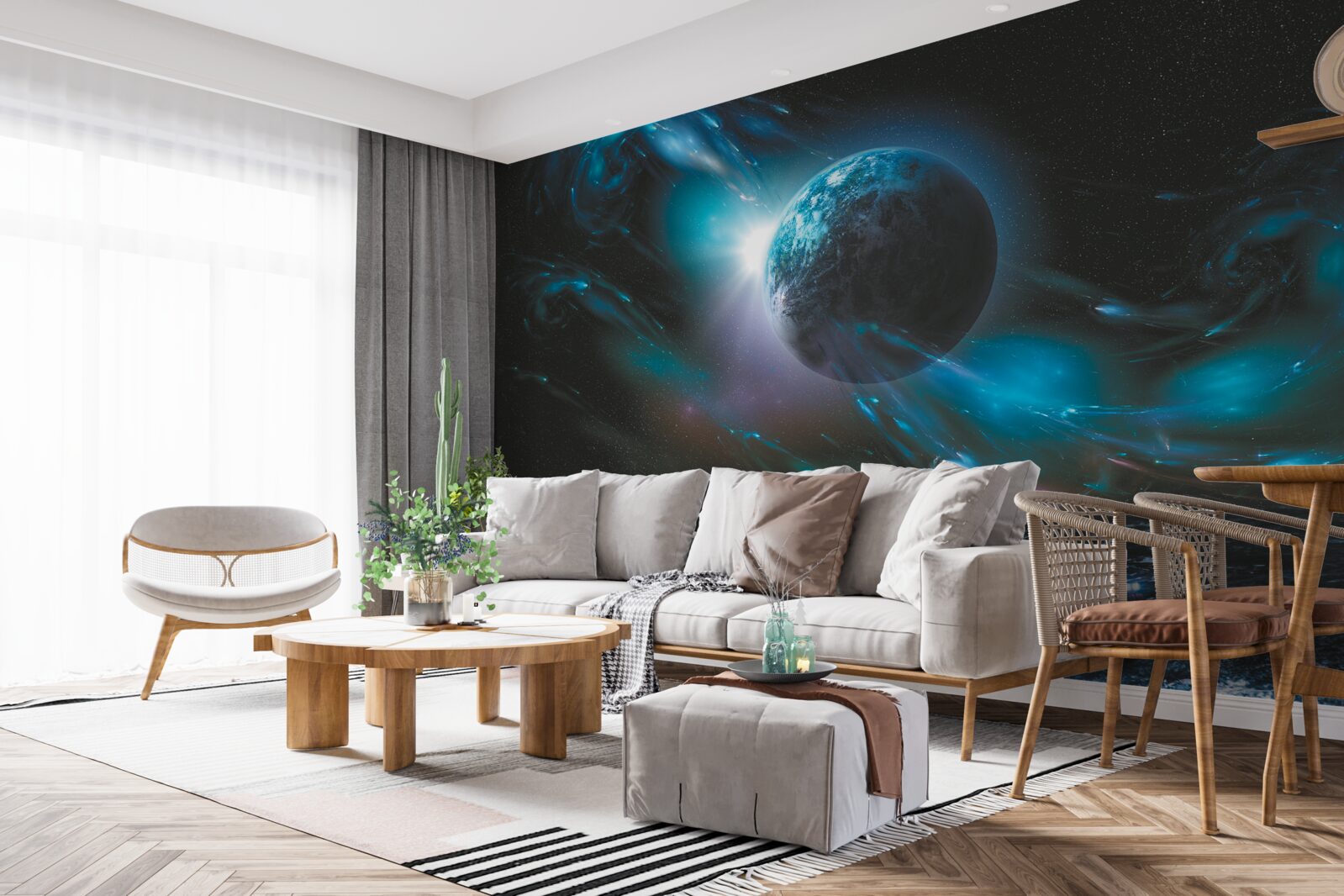 Fototapeten Astronomischer Raum, Raumobjekt und das Universum
