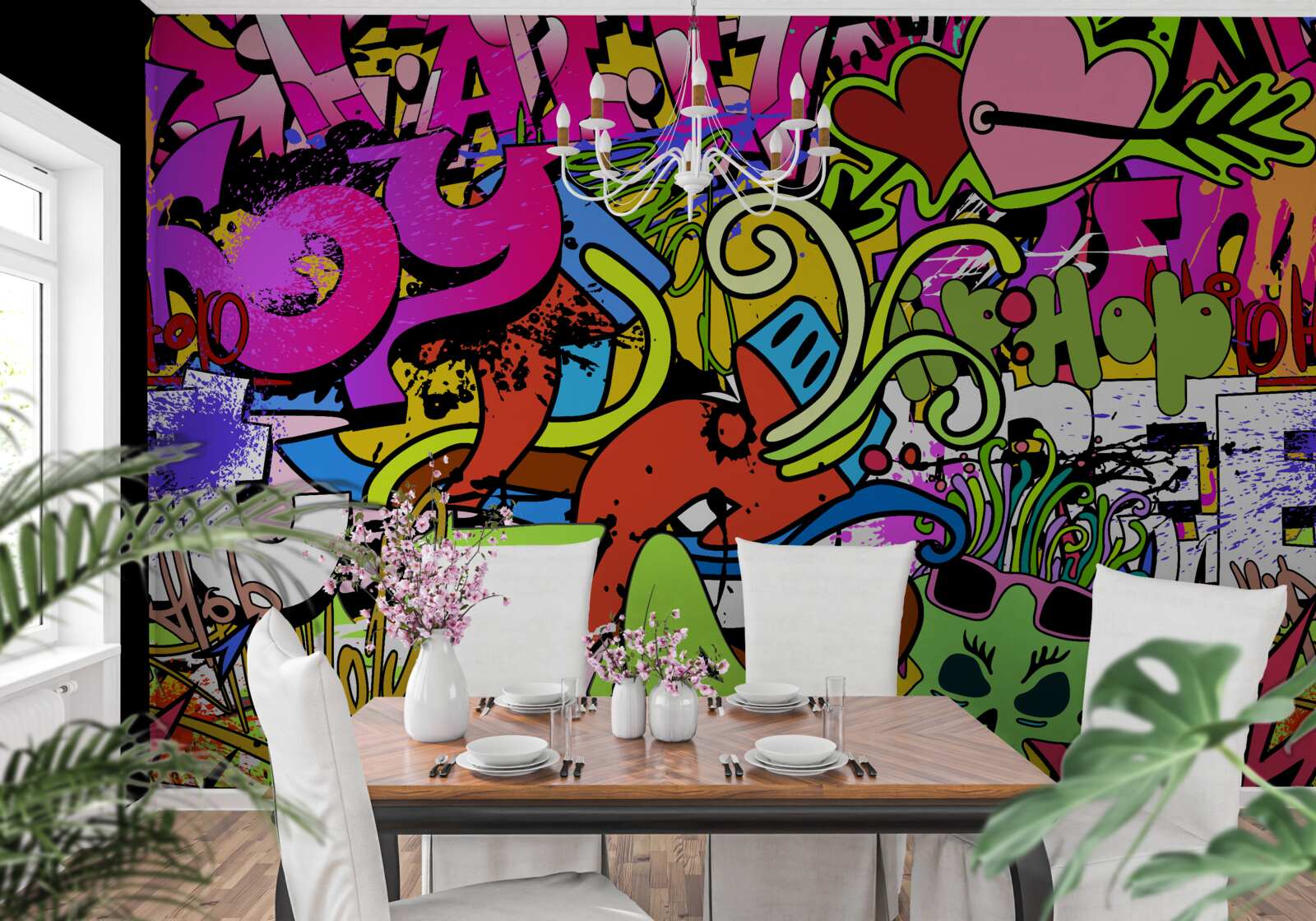 Fototapeten Graffiti auf den Straßen