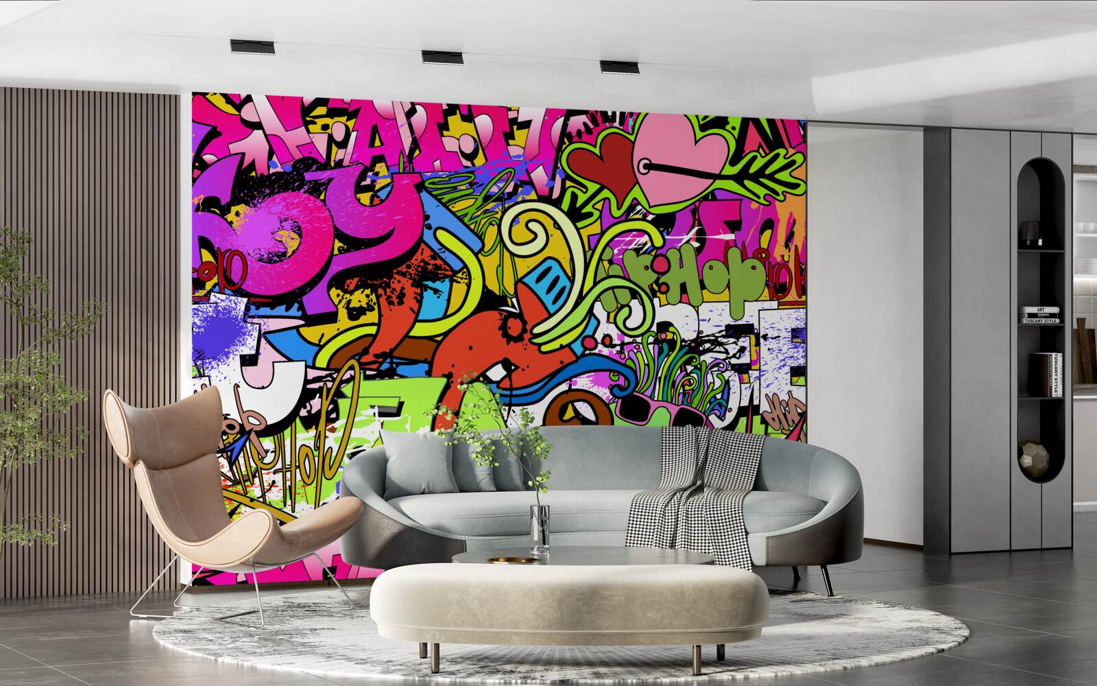 Fototapeten Graffiti auf den Straßen