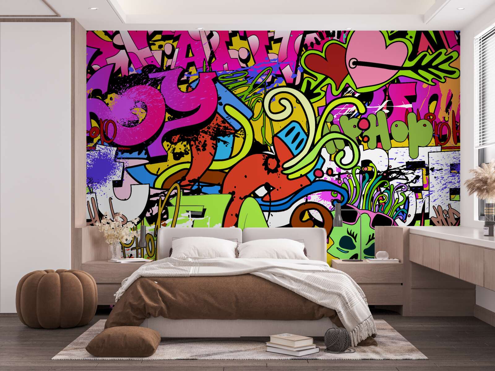 Fototapeten Graffiti auf den Straßen