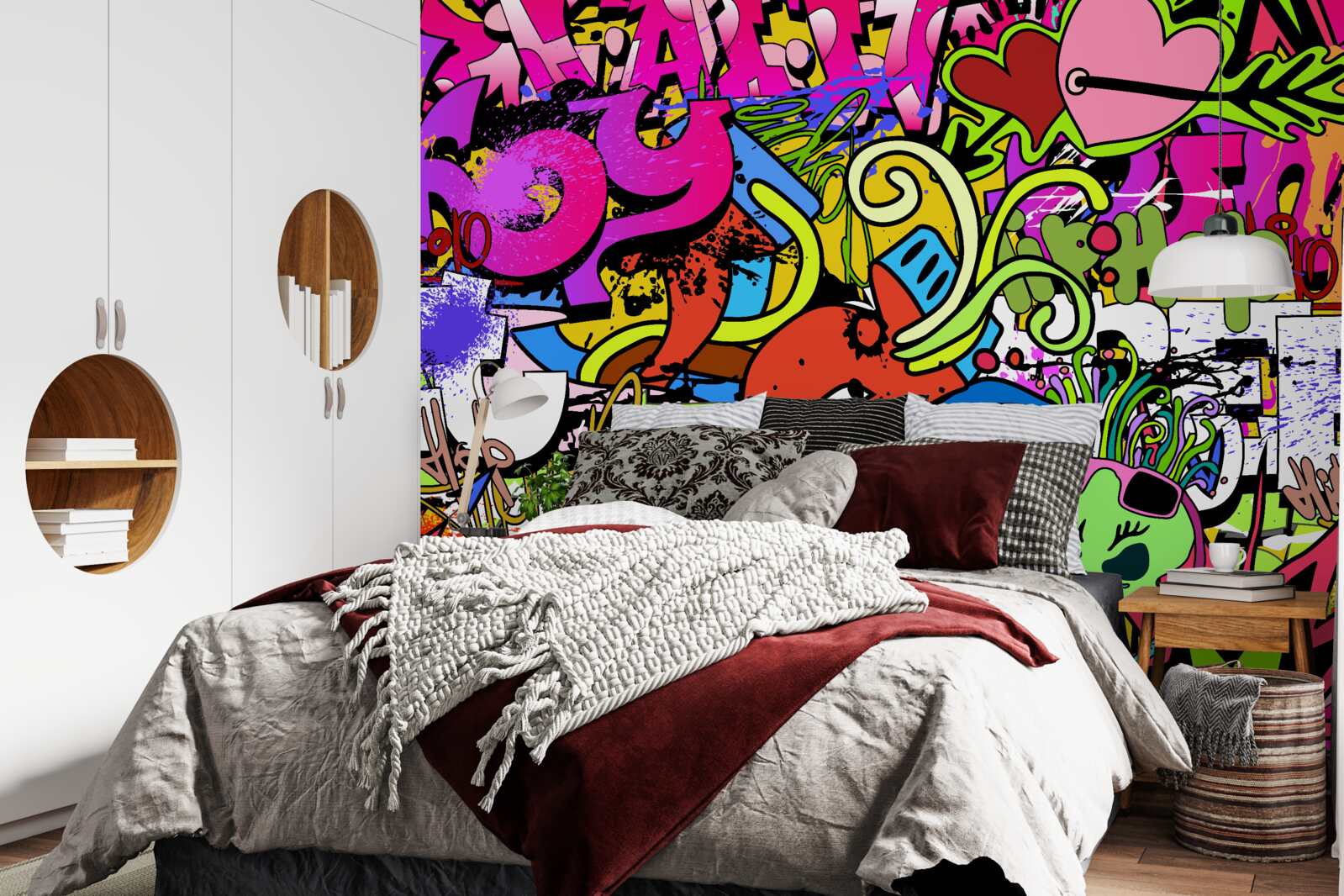 Fototapeten Graffiti auf den Straßen