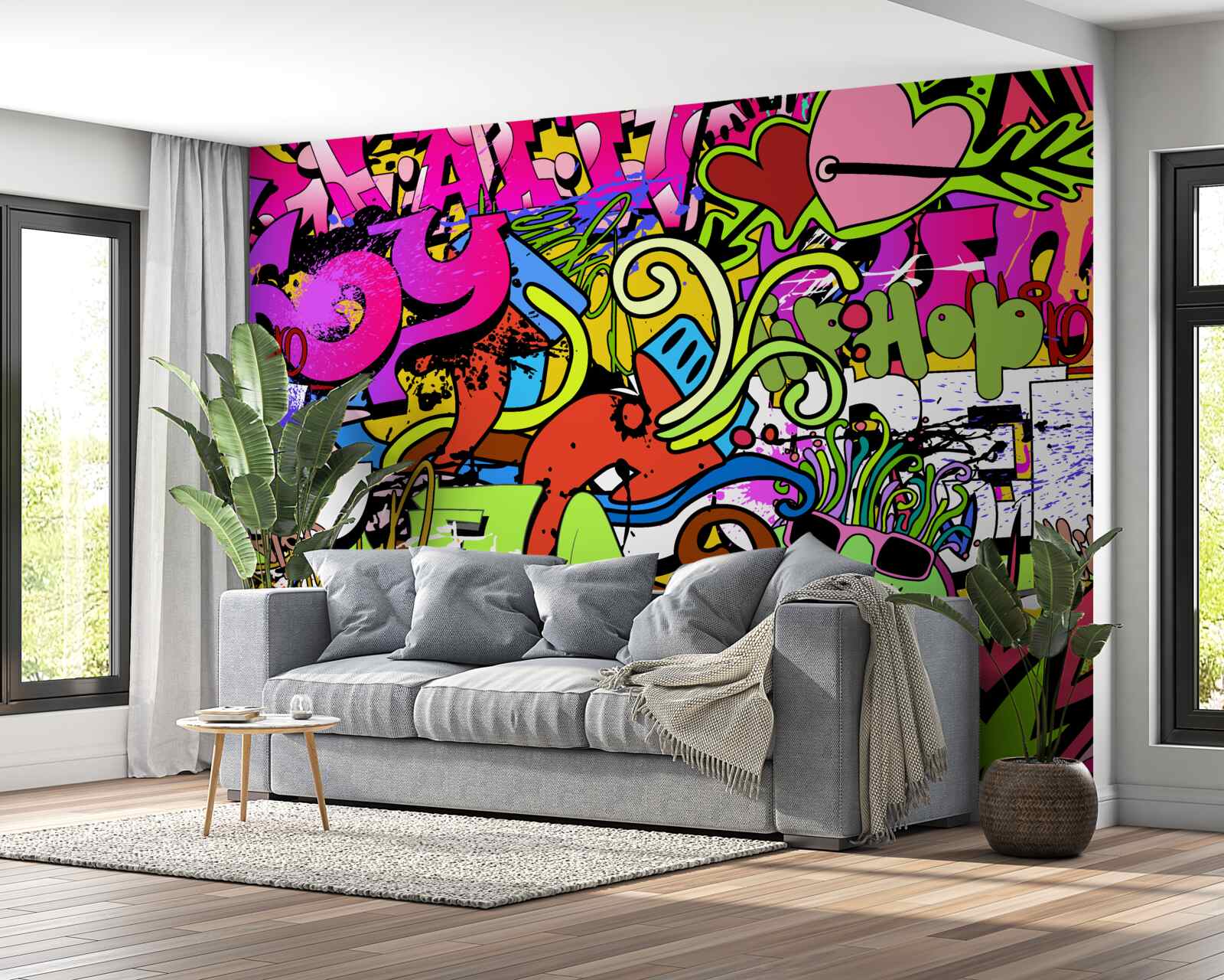 Fototapeten Graffiti auf den Straßen