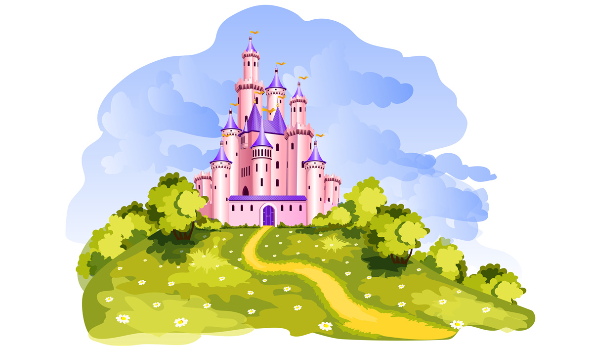 Fototapeten Das Schloss ist rosa
