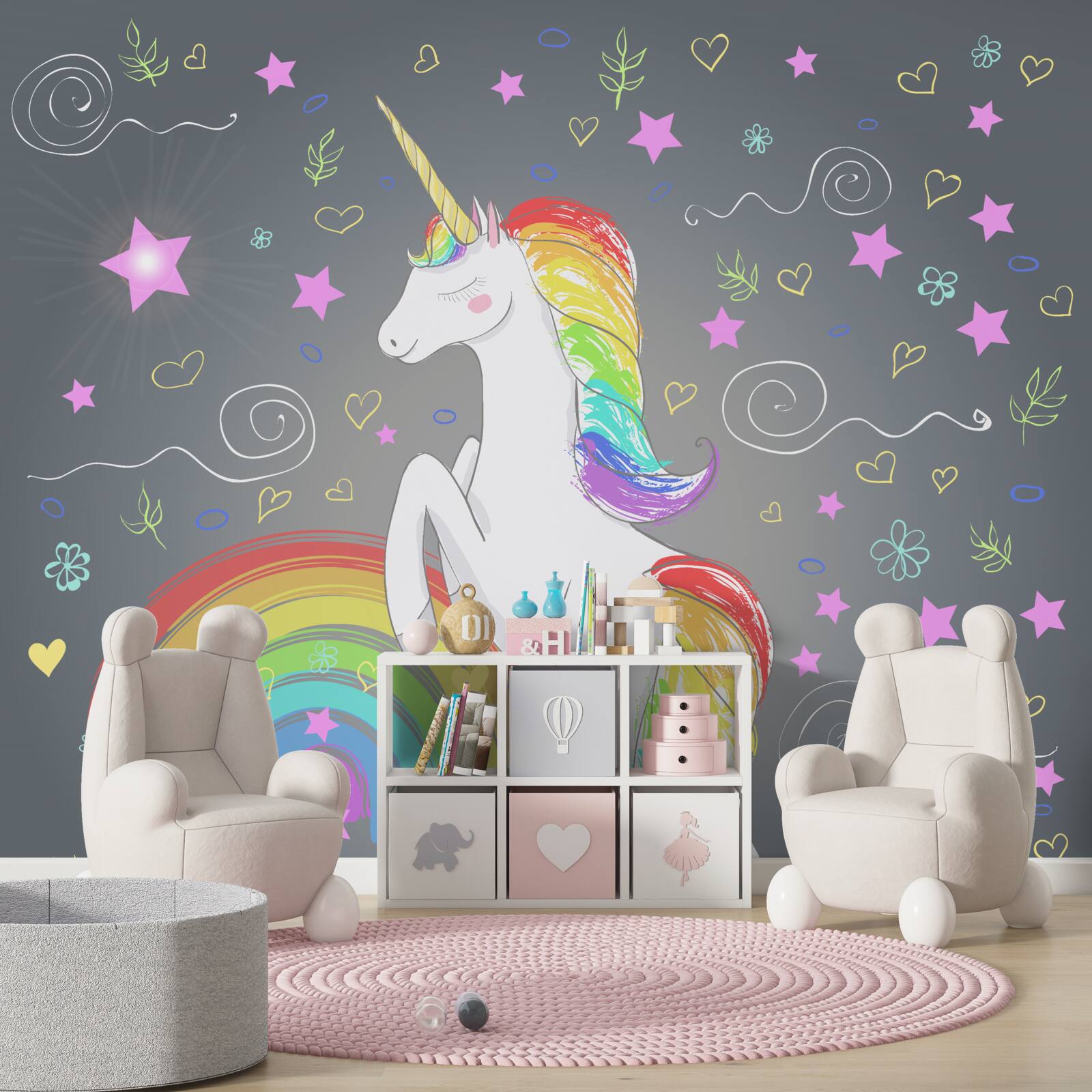 Fototapeten Regenbogen -Einhorn