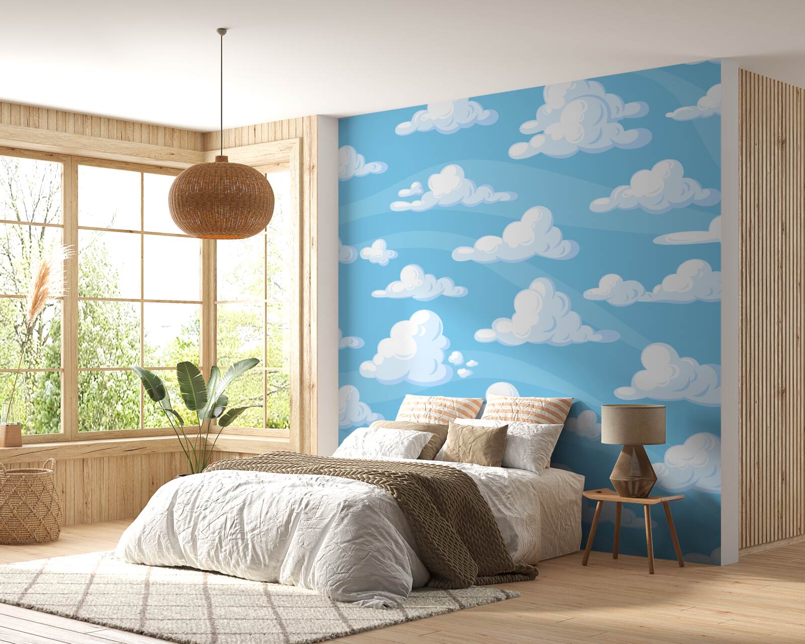 Fototapeten Wolken schweben am Azure -Himmel