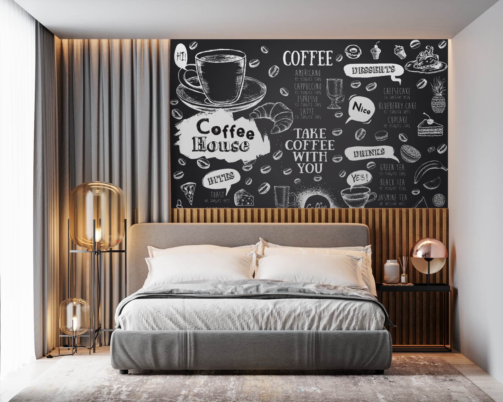 Fototapeten Cafémenü
