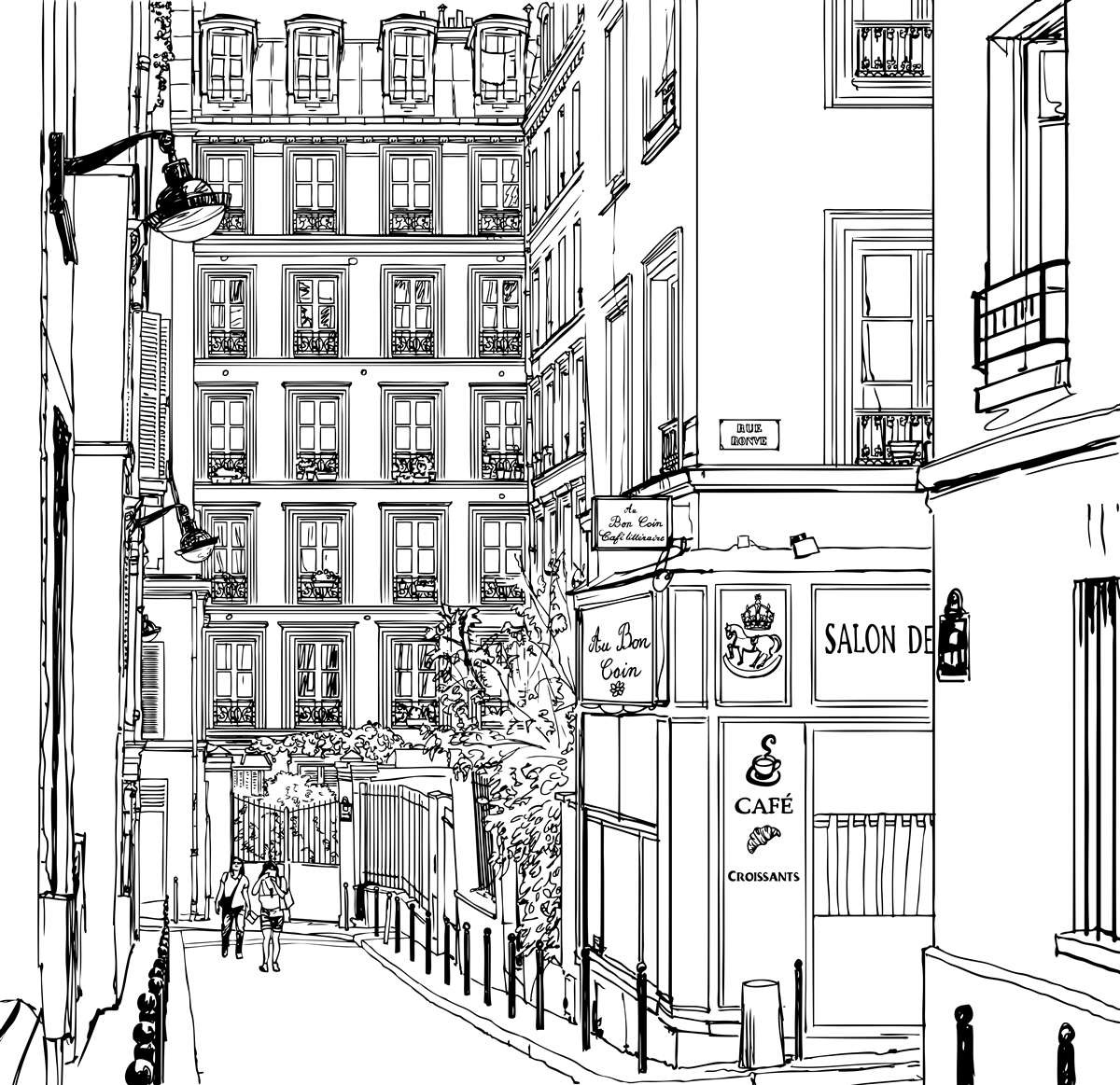 Fototapeten Ruhige Straße in New York