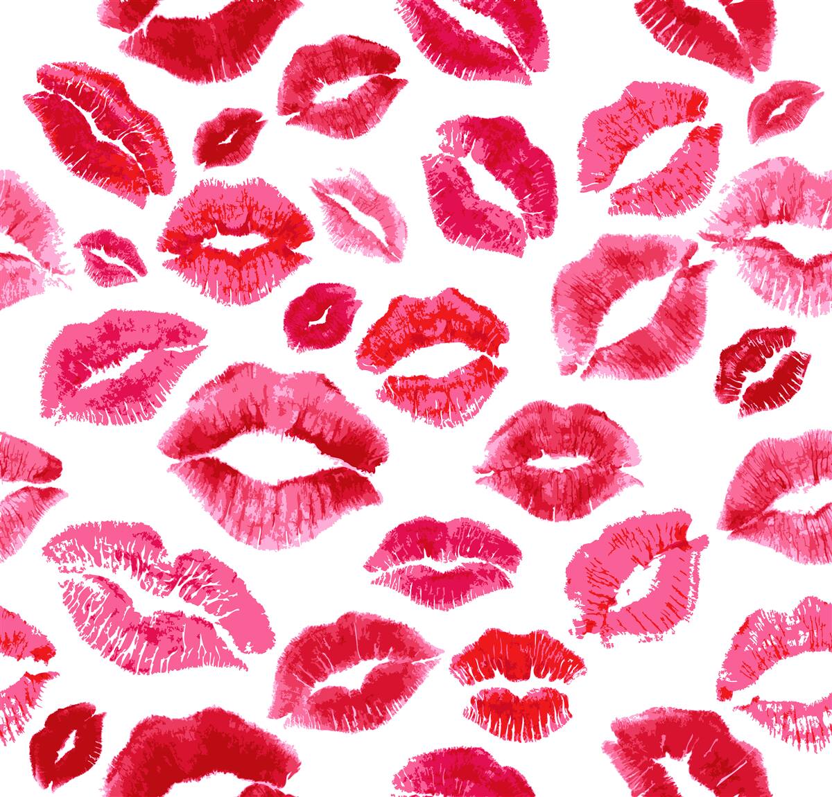 Fototapeten Spuren des purpurroten Lippenstifts