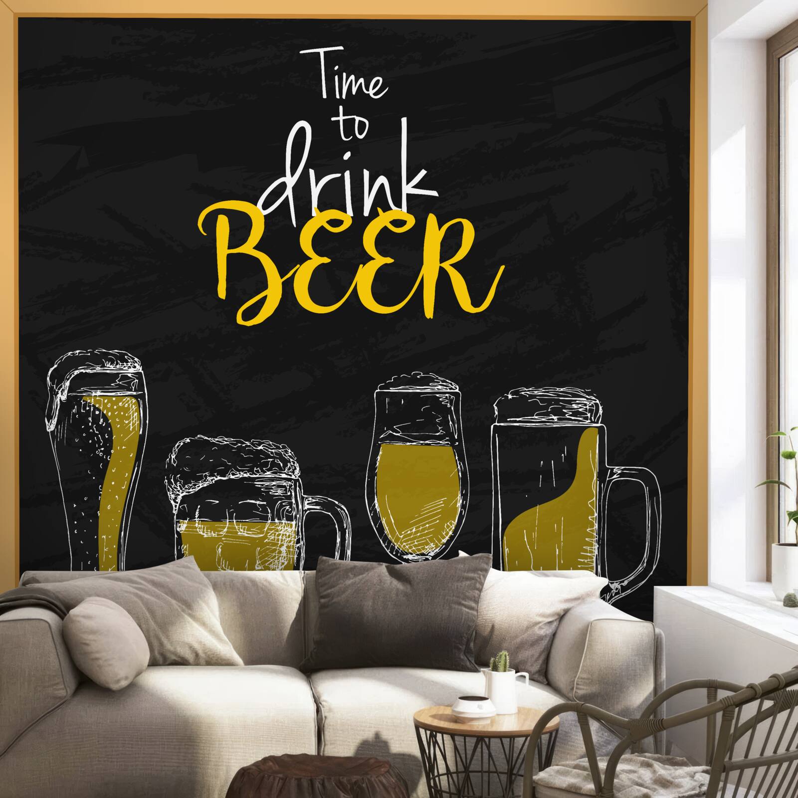 Fototapeten Biergläser