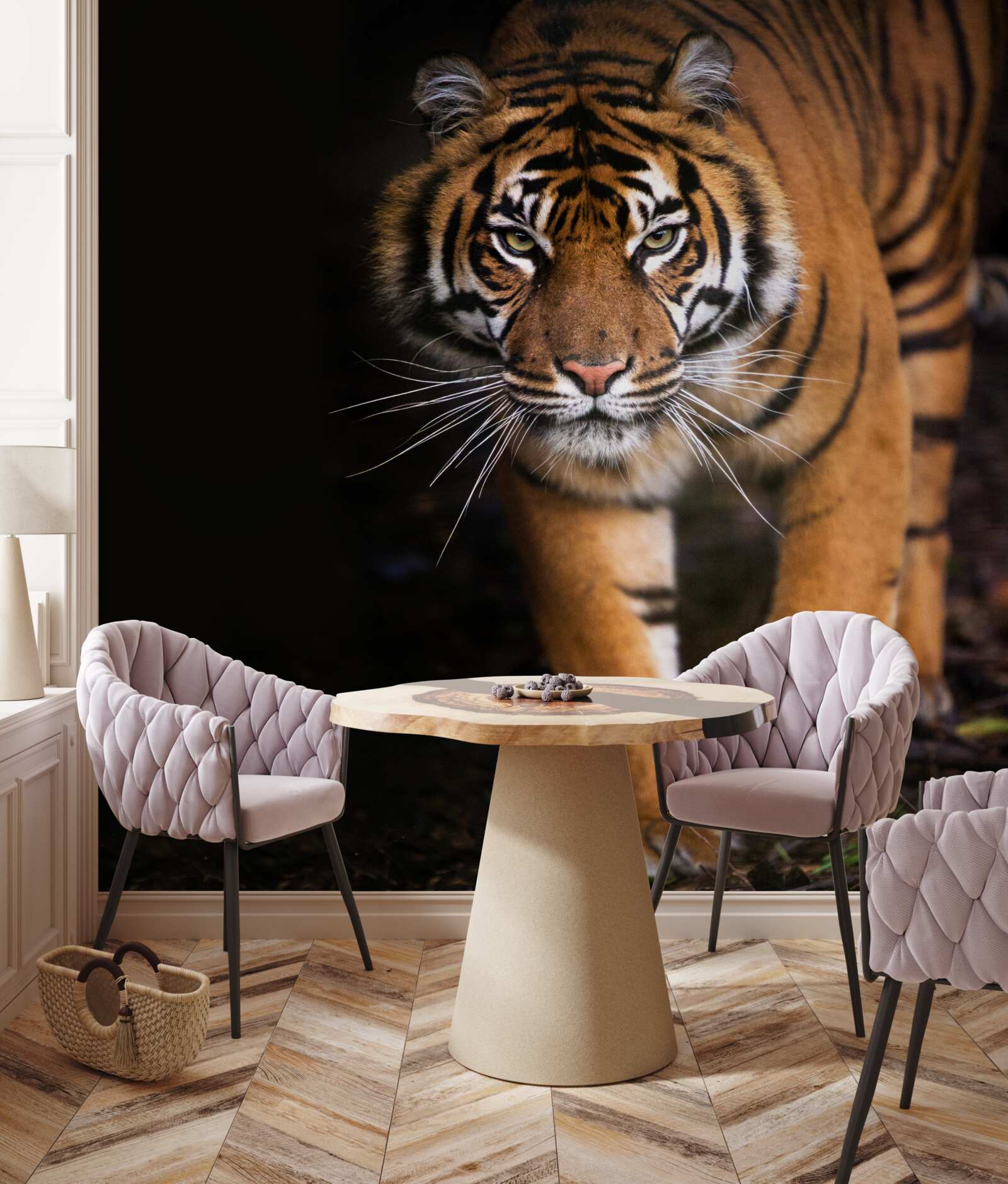 Fototapeten Der Tiger bewegt sich unbemerkt