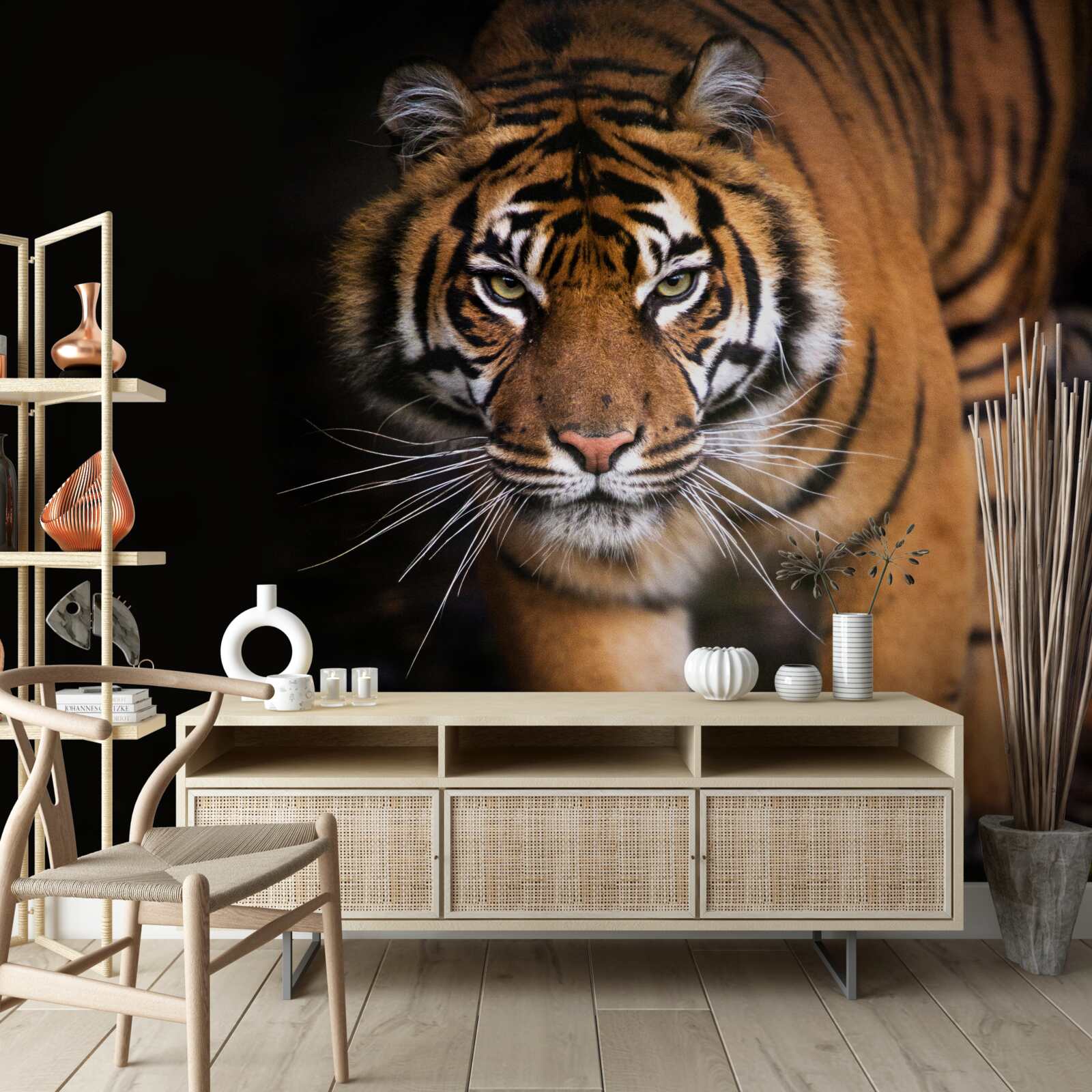 Fototapeten Der Tiger bewegt sich unbemerkt