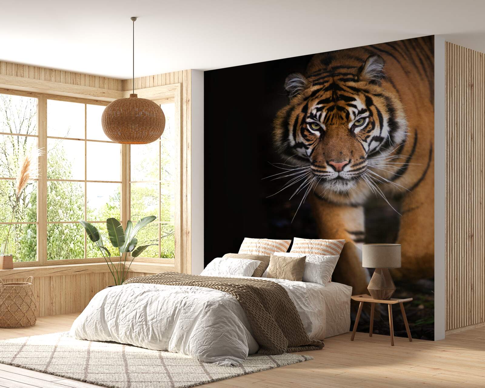 Fototapeten Der Tiger bewegt sich unbemerkt
