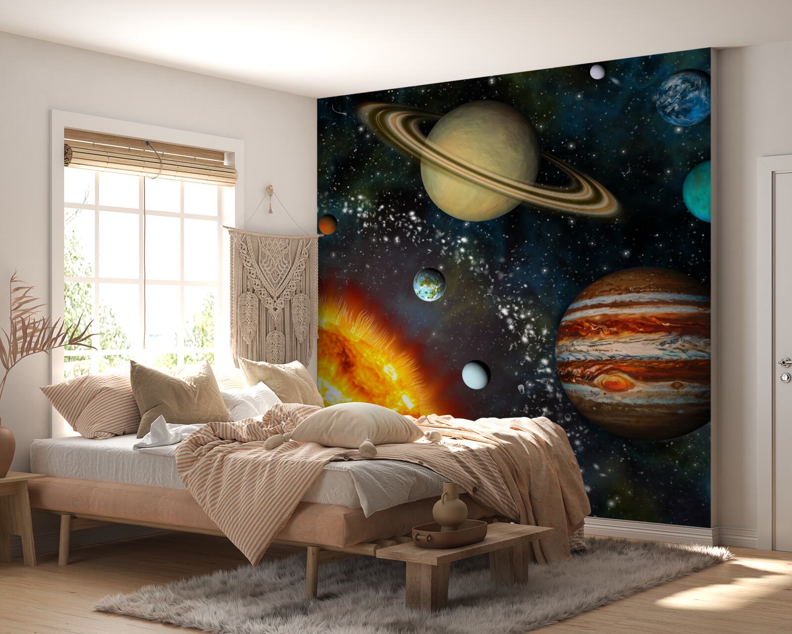 Fototapeten Planeten um die Sonne herum zirkulieren