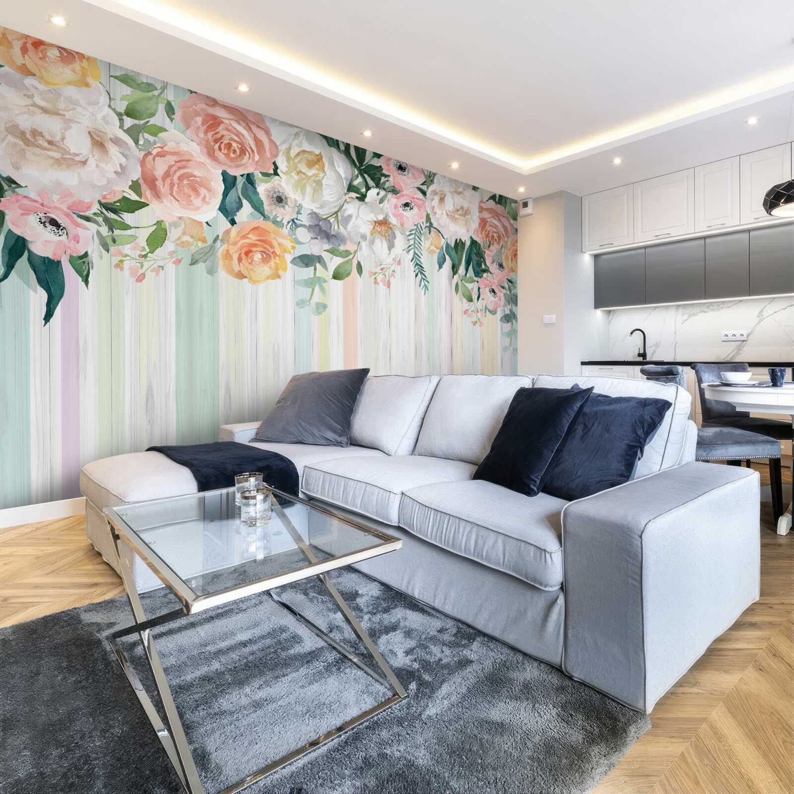 Fototapeten Umgekehrte Rosenknospen