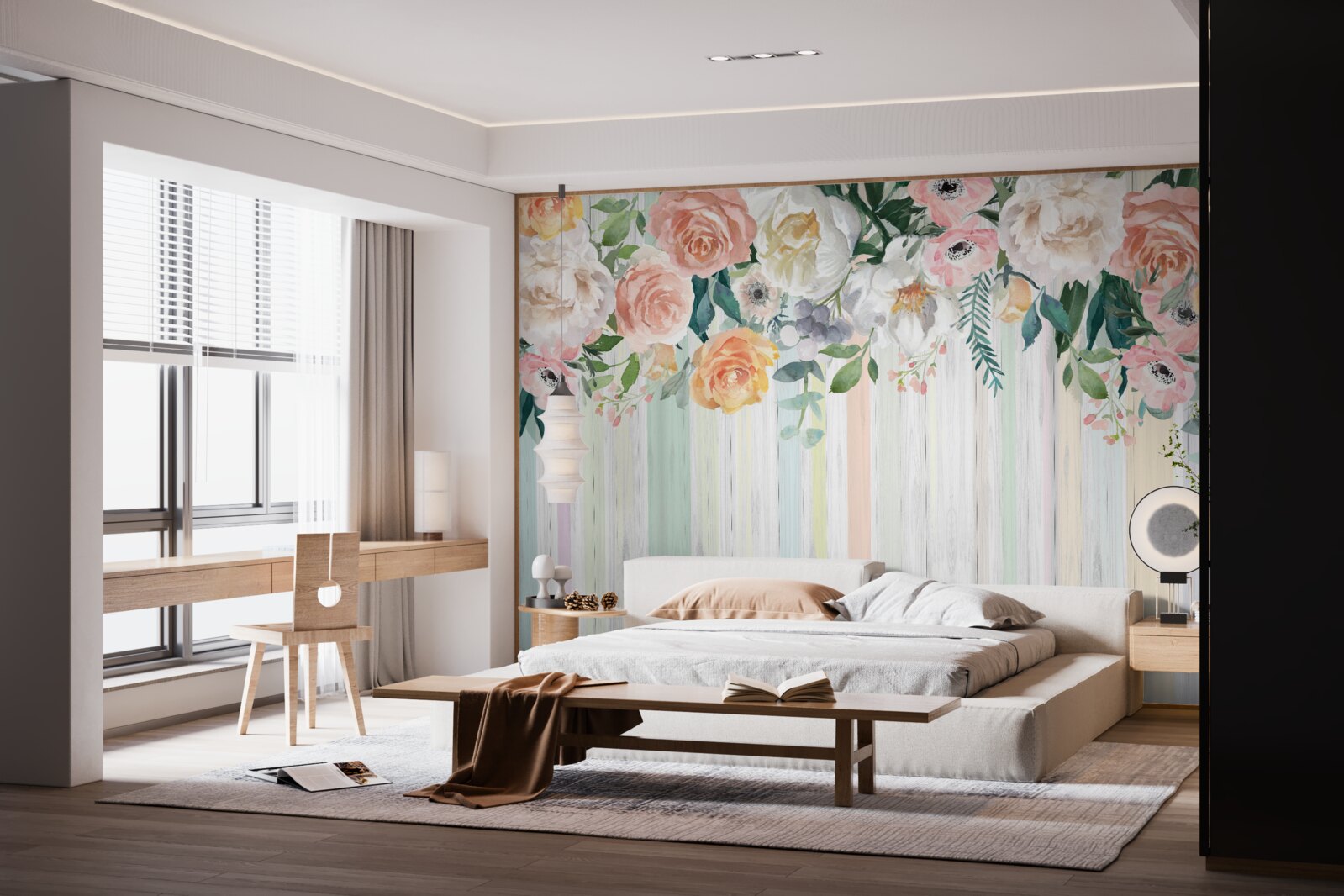 Fototapeten Umgekehrte Rosenknospen