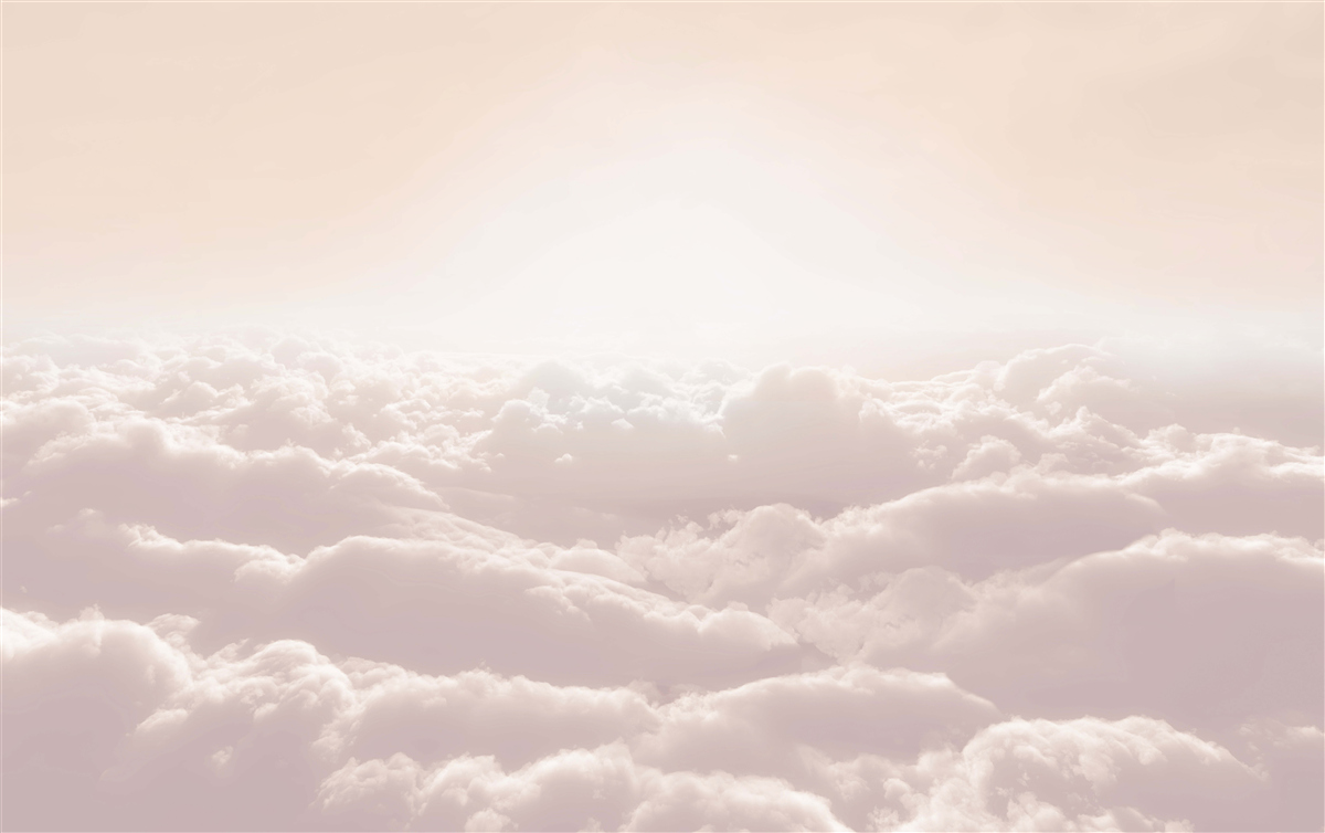 Fototapeten Flauschige Wolken und Sonnenstrahlen