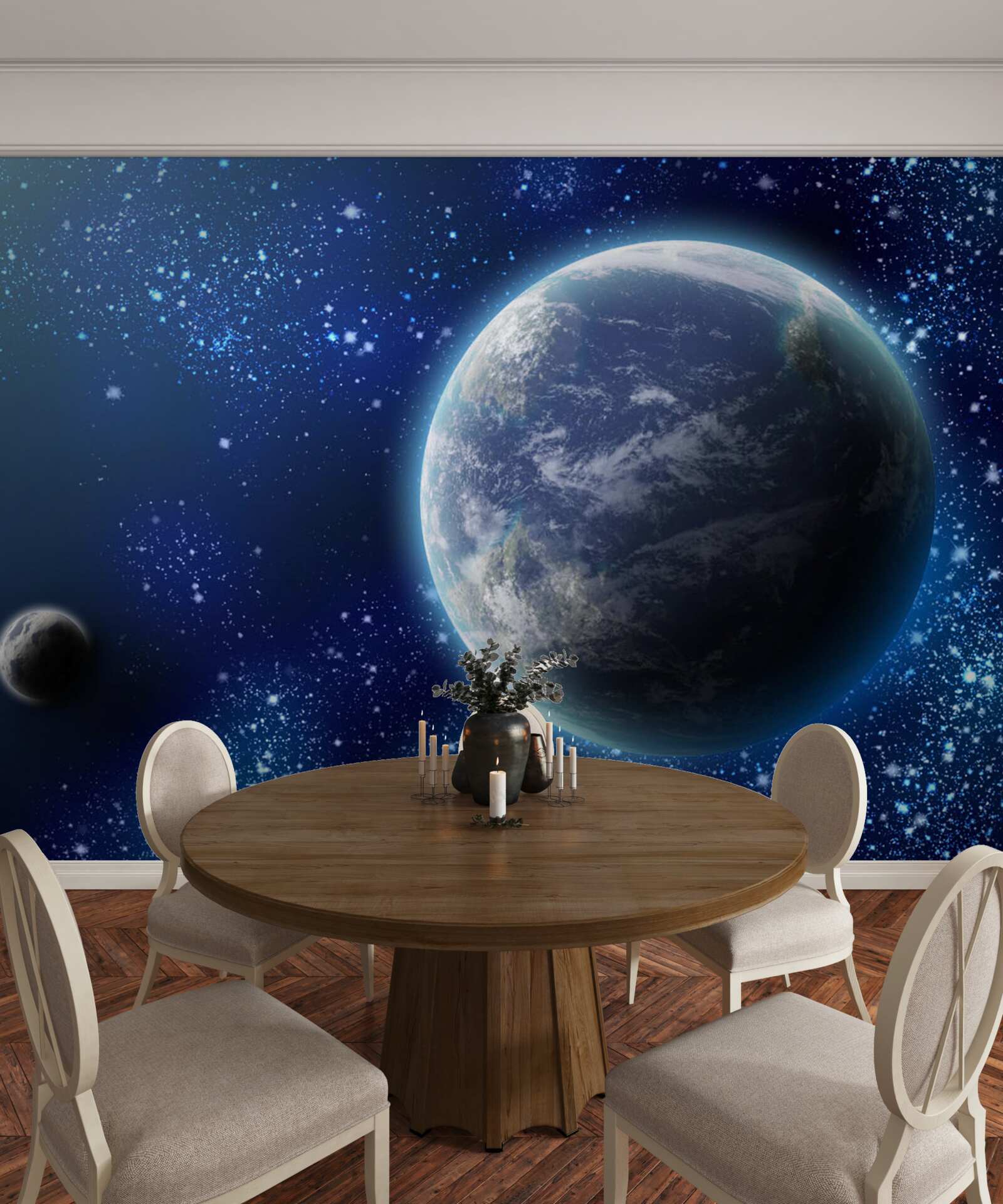 Fototapeten Planet Erde und sein fast leichter Raum