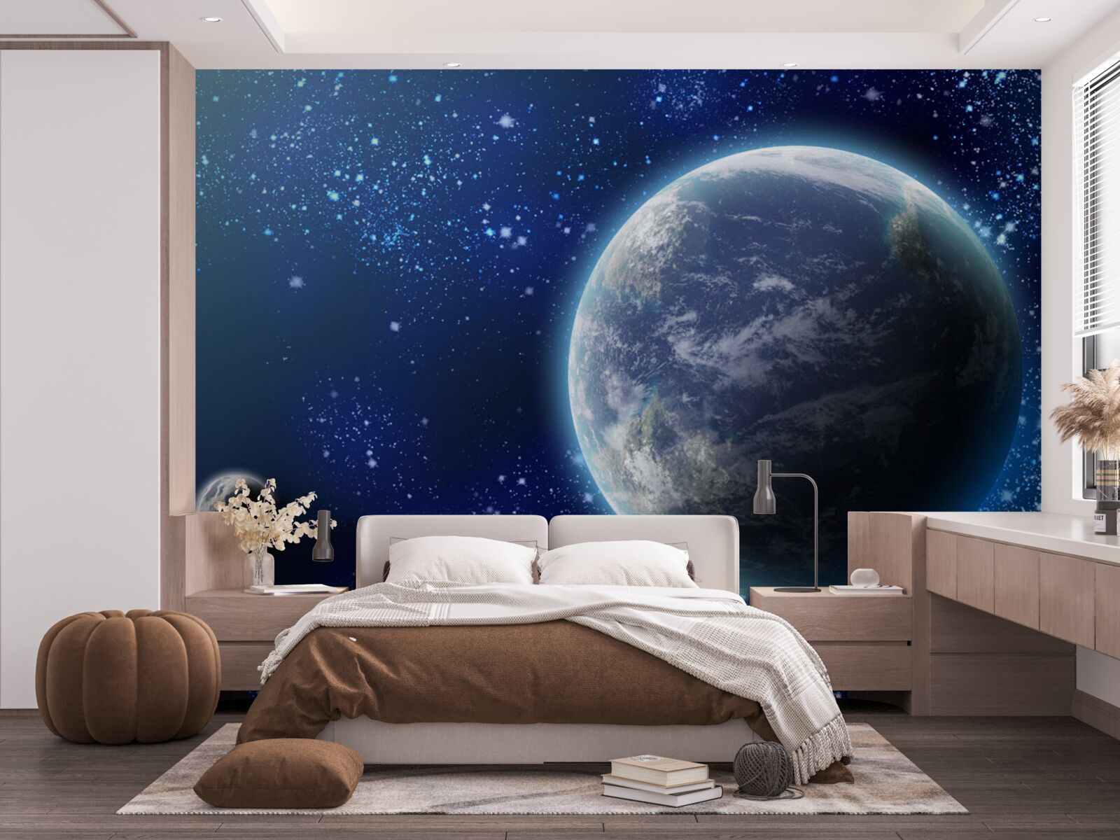 Fototapeten Planet Erde und sein fast leichter Raum