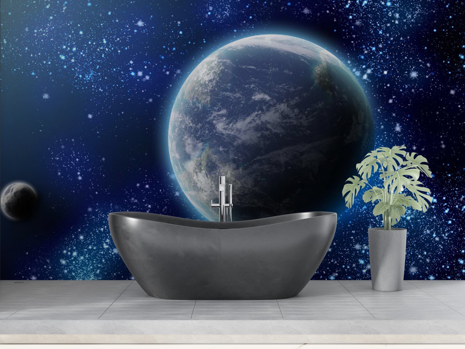 Fototapeten Planet Erde und sein fast leichter Raum