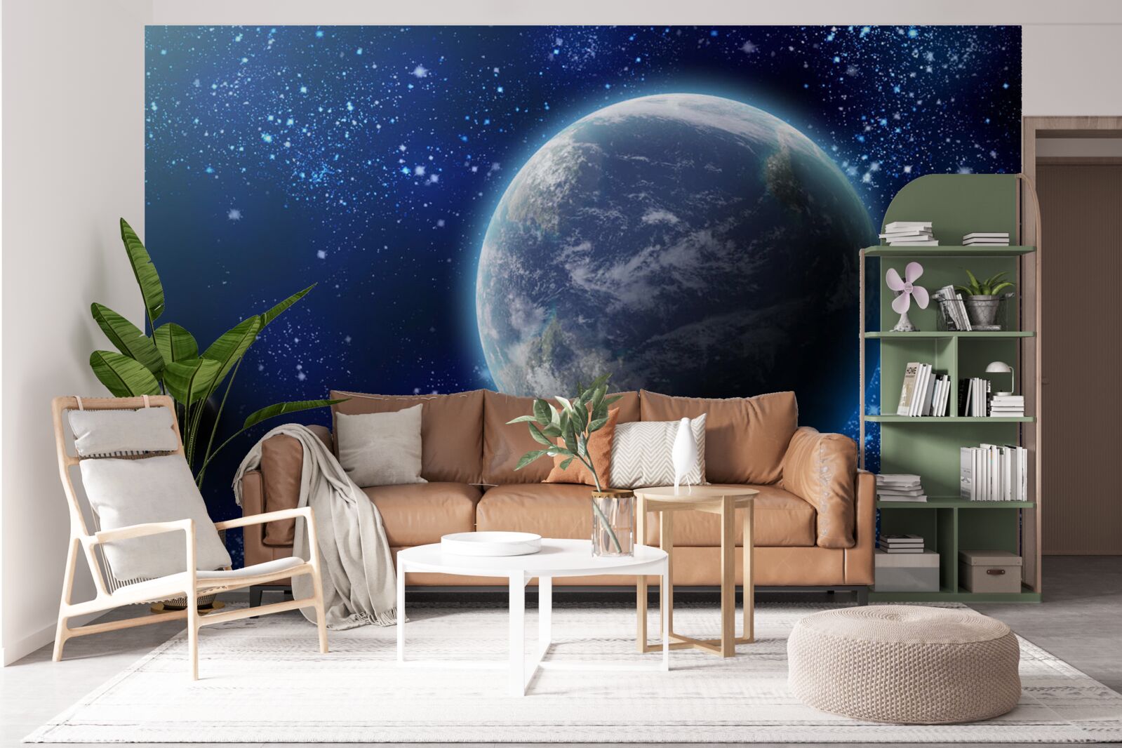 Fototapeten Planet Erde und sein fast leichter Raum