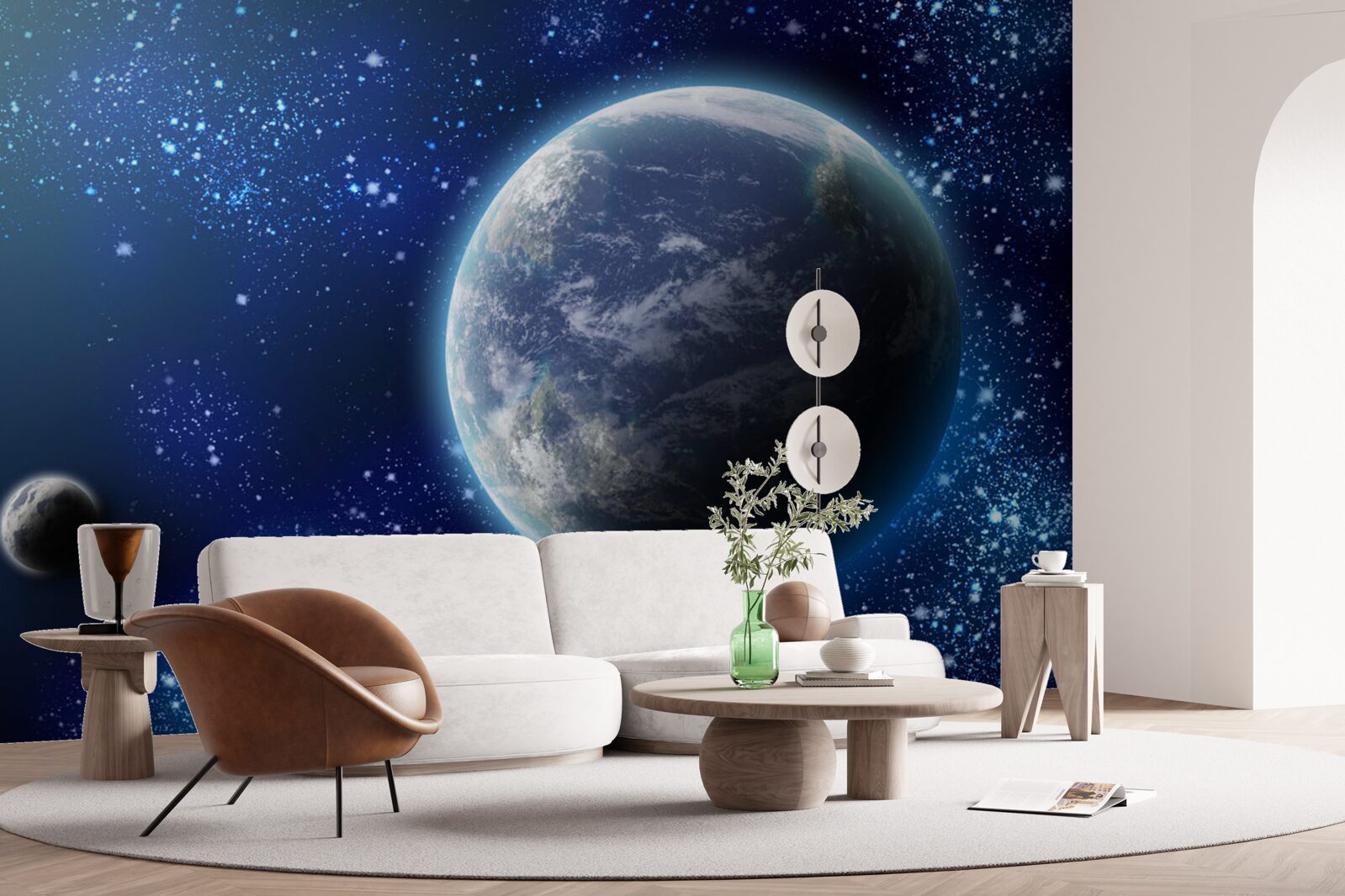 Fototapeten Planet Erde und sein fast leichter Raum