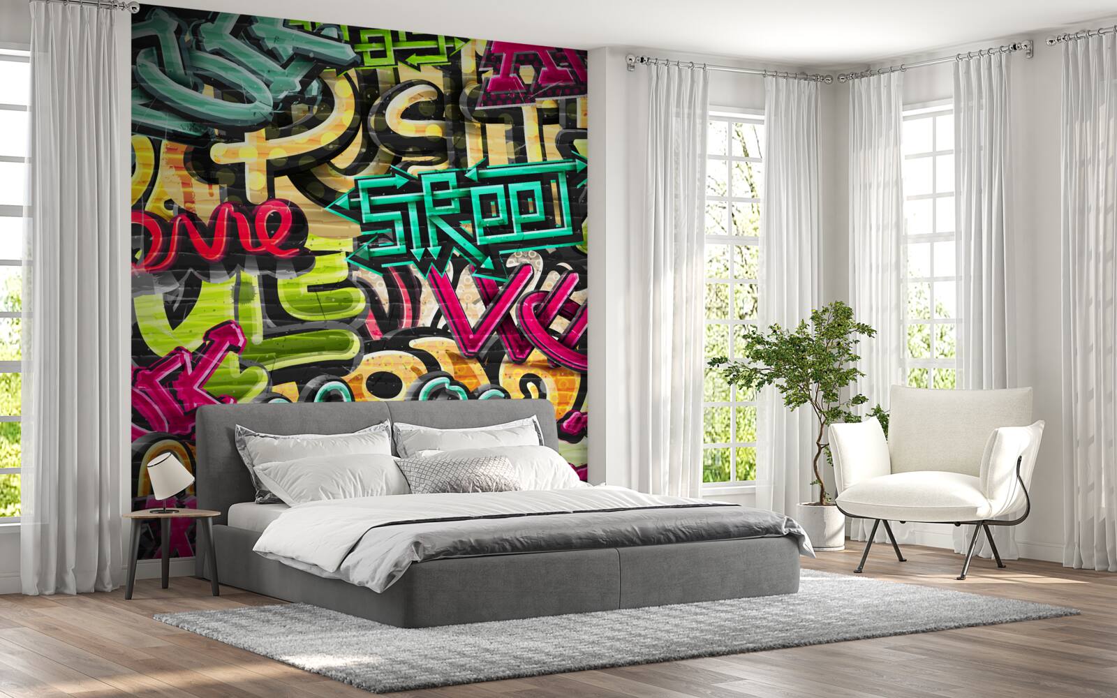 Fototapeten Inschrift im Stil der Graffiti