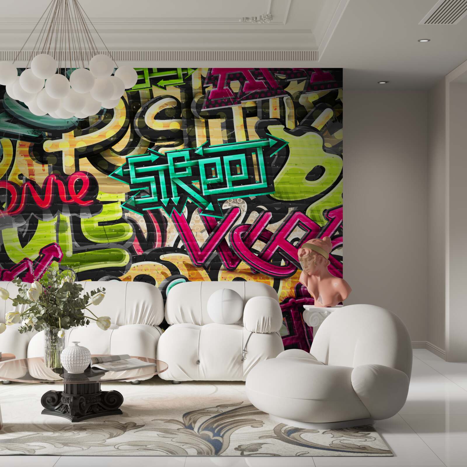 Fototapeten Inschrift im Stil der Graffiti