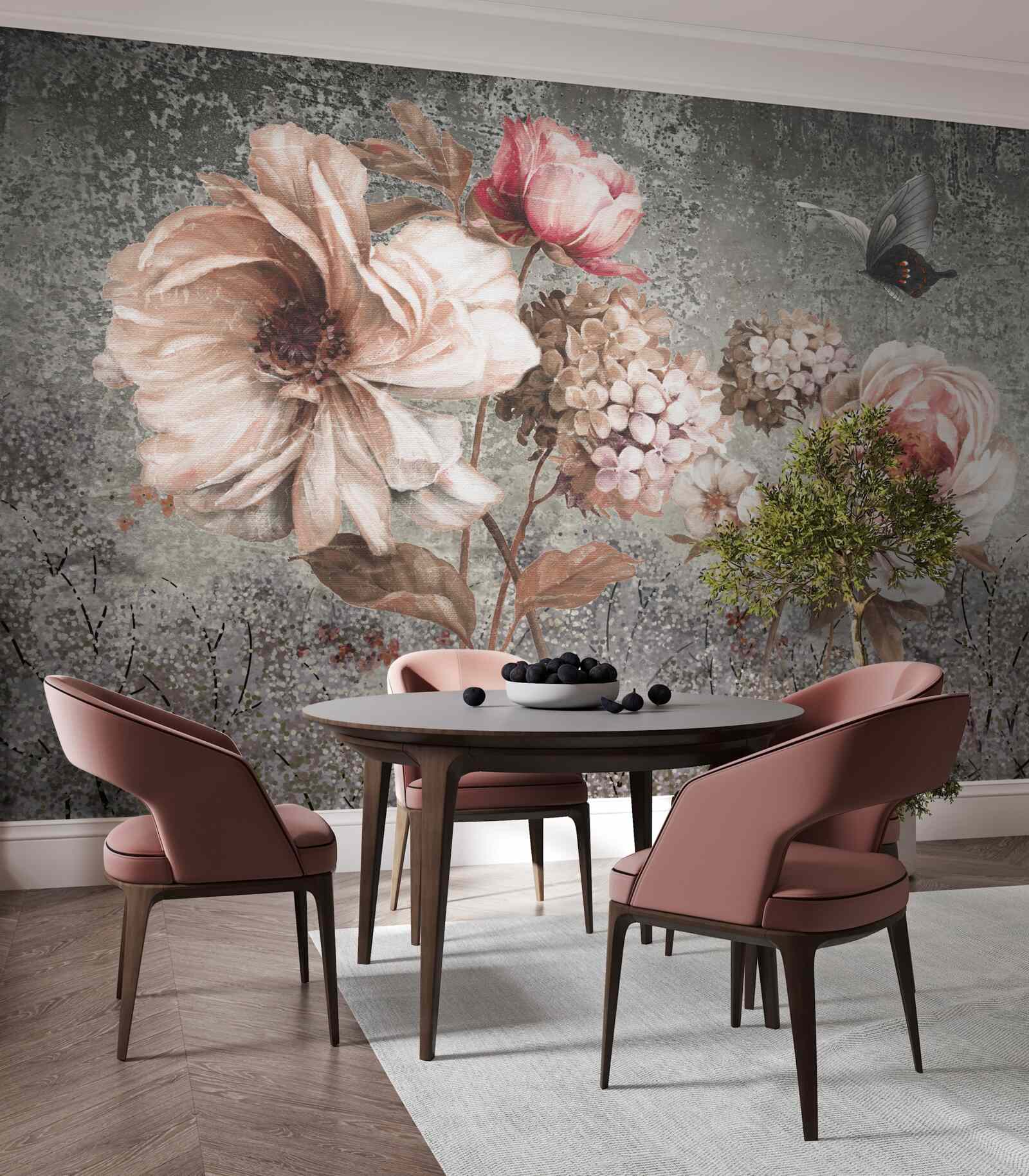 Fototapeten weiche rosa Knospen aus schönen Blumen