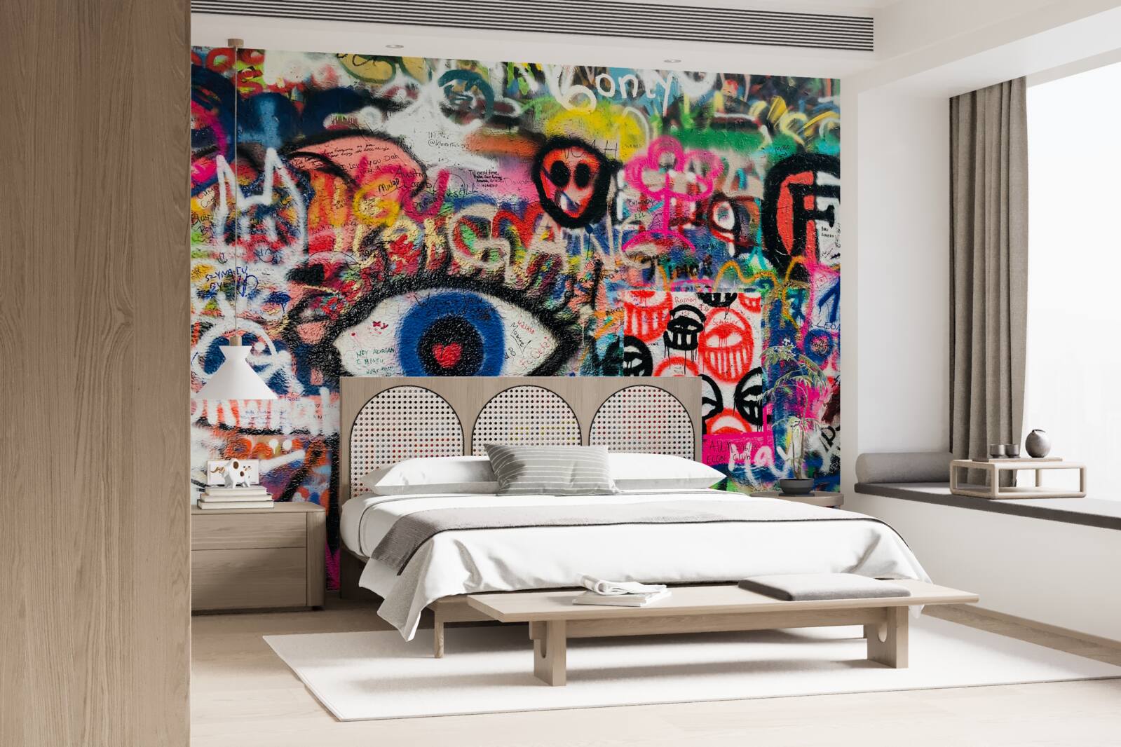 Fototapeten Regenbogenzusammensetzungen von Graffiti