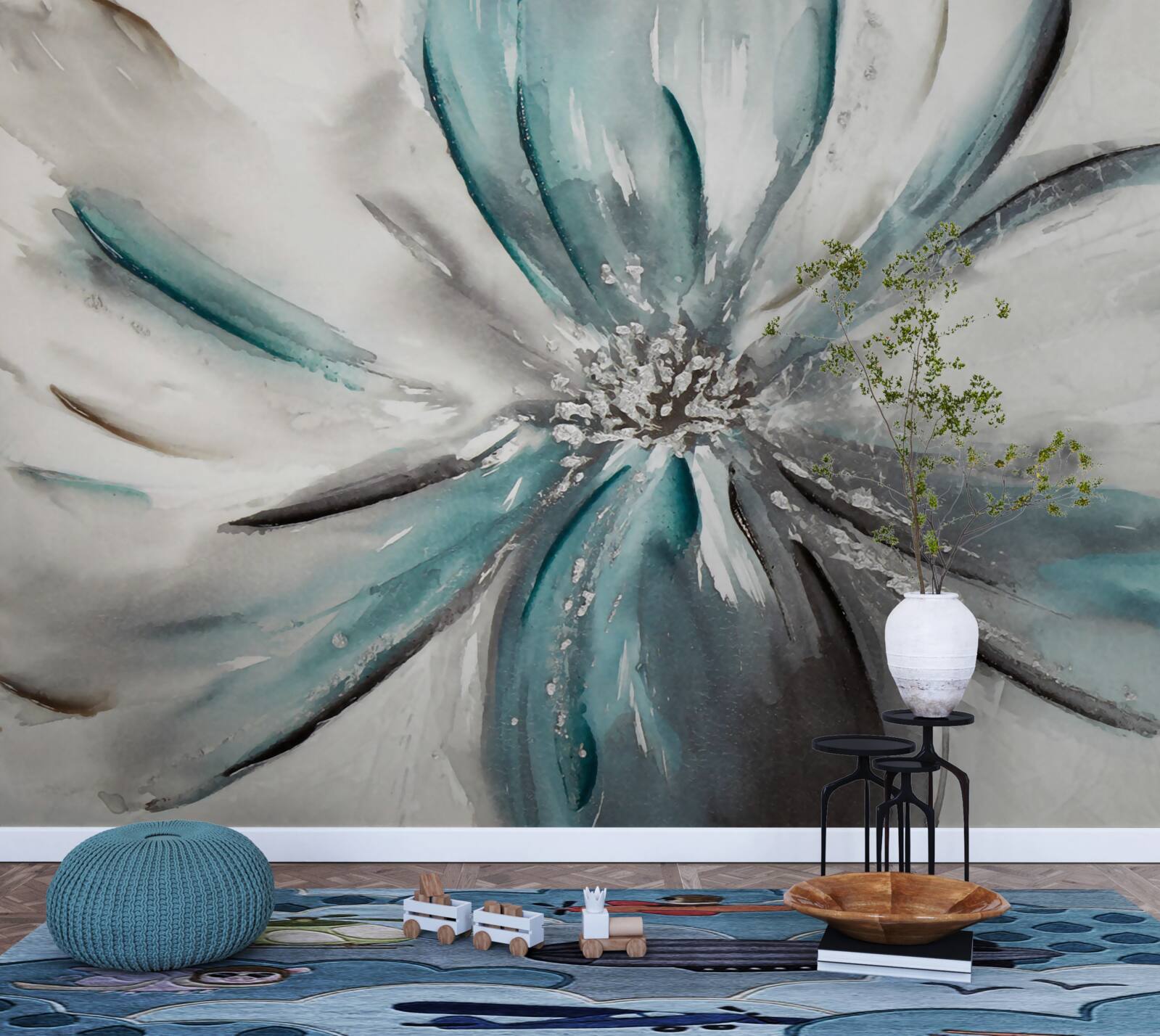 Fototapeten Schließen Sie eine blühende Blume