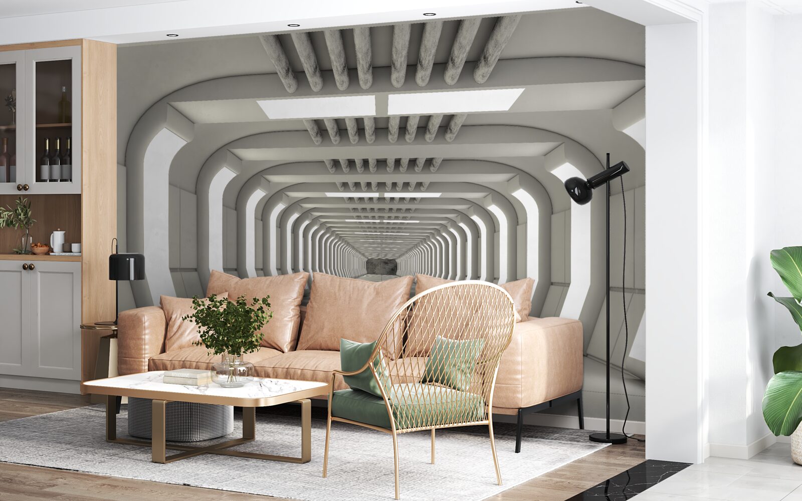 Fototapeten Moderner Tunnelstil