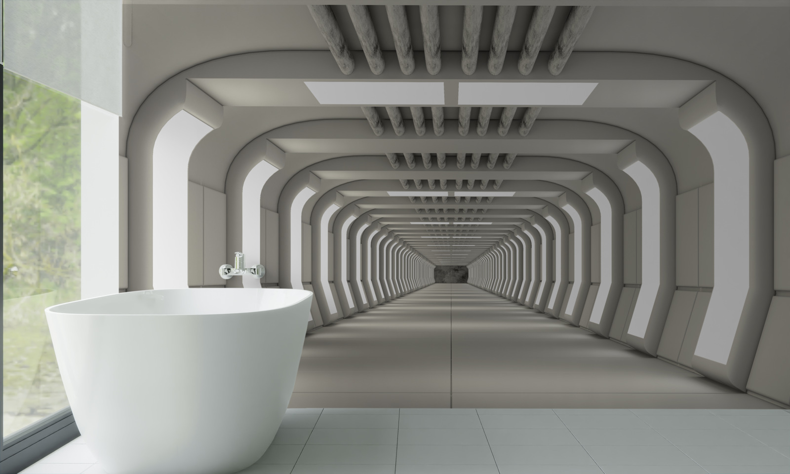 Fototapeten Moderner Tunnelstil