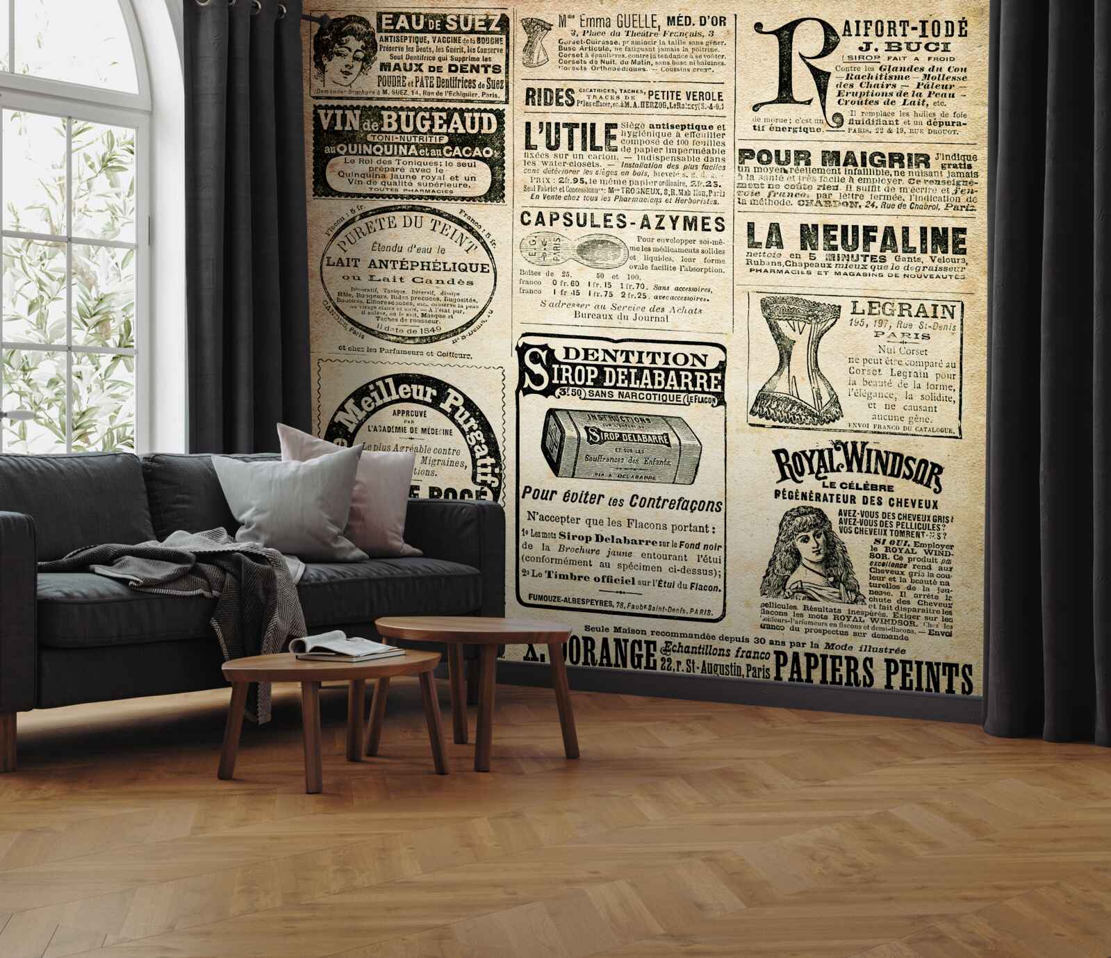 Fototapeten Ausgabe mit Texten und Briefmarken