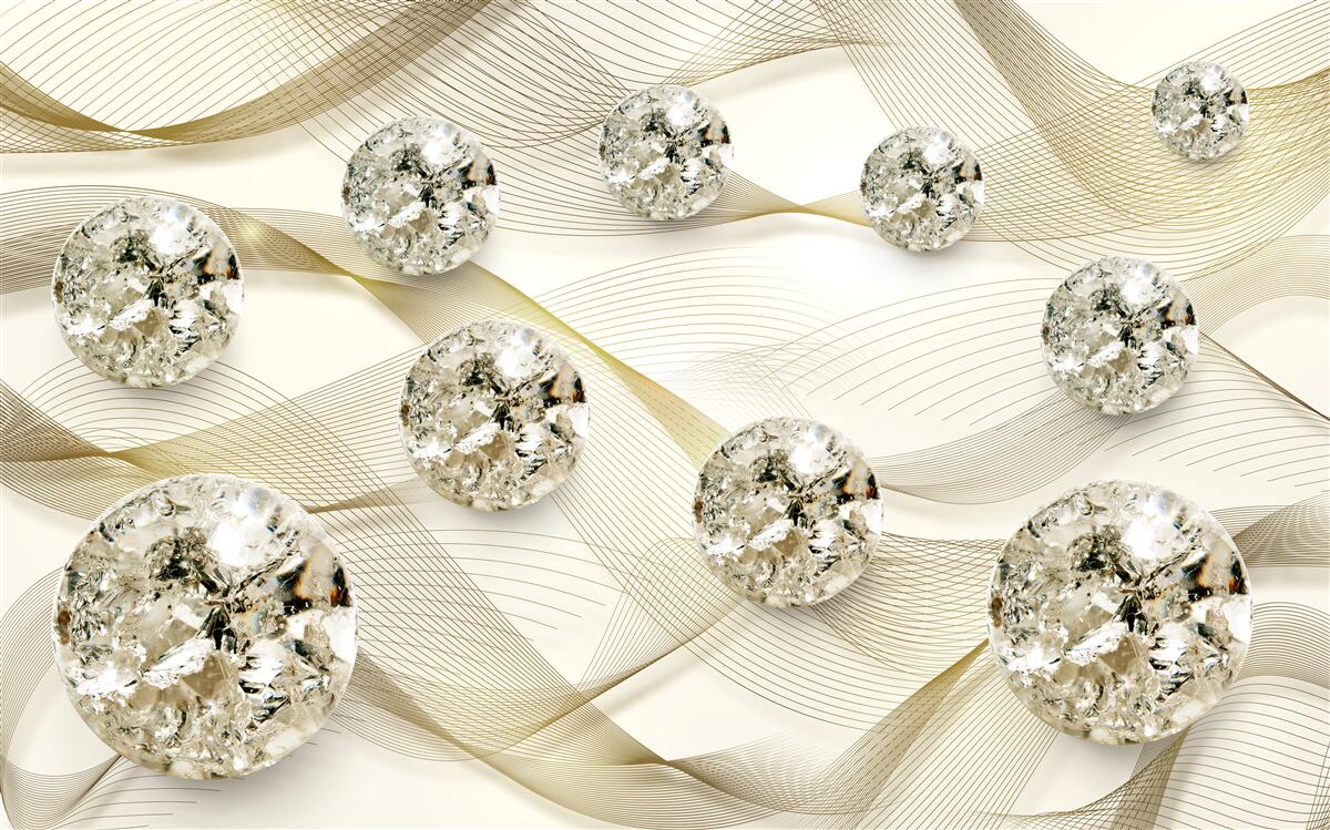 Fototapeten Delikate Seidengegenstände mit Diamanten dekoriert