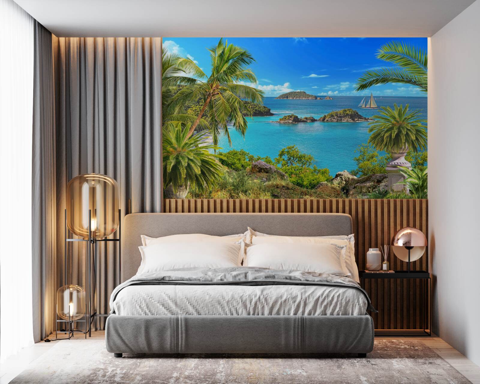 Fototapeten Azure -Wasser der Insel in den Tropen