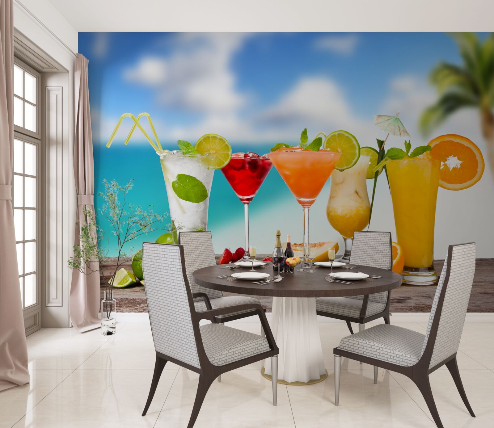 Fototapeten Tropische Cocktails für den Sommer