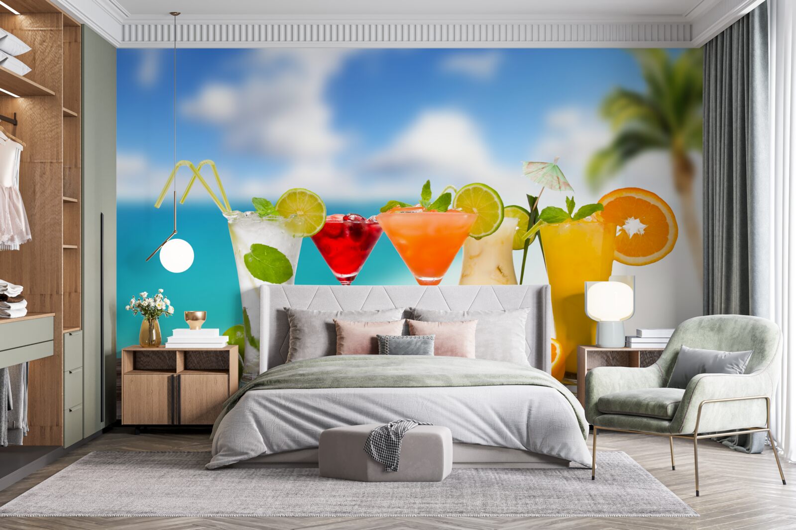 Fototapeten Tropische Cocktails für den Sommer